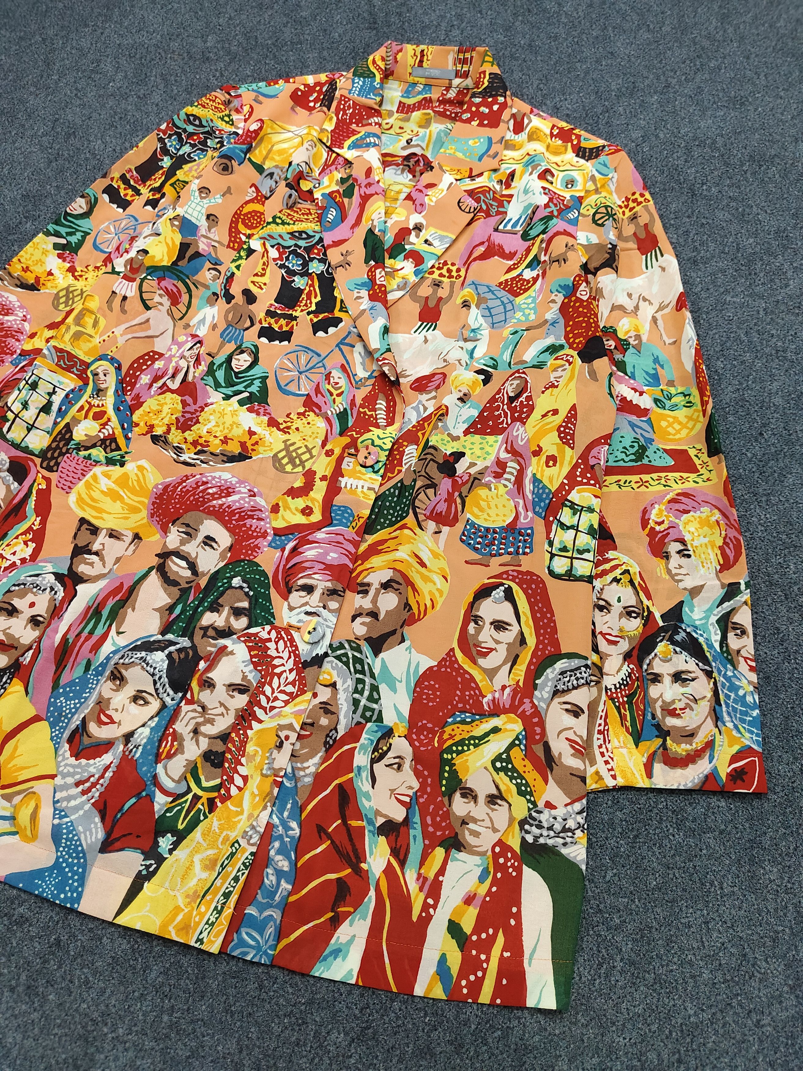 Japanese Brand 90s Tokuko 1erVol- AOP India Culture Art Graphic Jacket Size US M / EU 48-50 / 2 - 3 Thumbnail