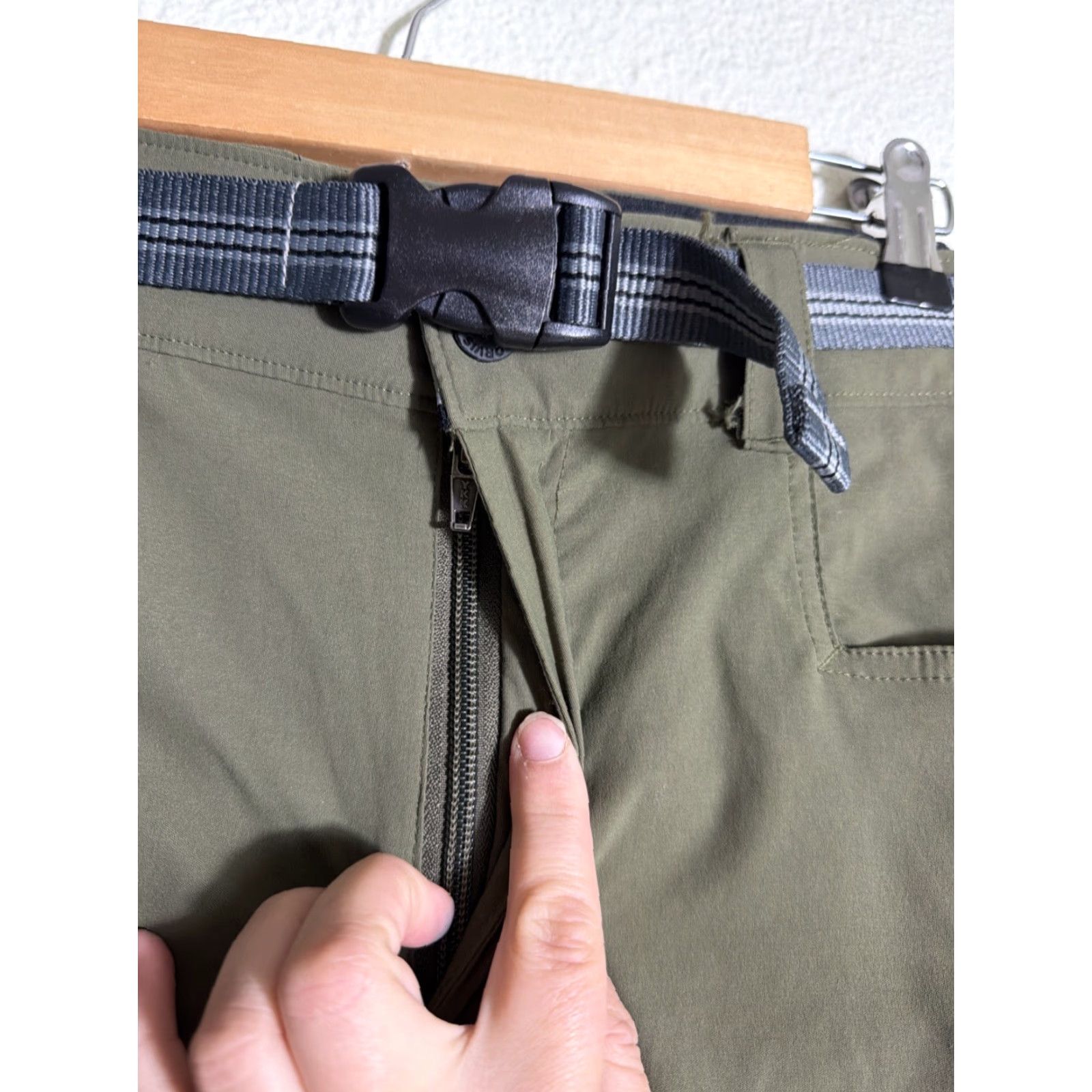 Orvis Orvis Military Green Flat Front Men's Belted Cargo Shorts 32x10 Nylon Cargo Pocket Army Outdoor Mens Regular Size US 32 / EU 48 - 6 Thumbnail