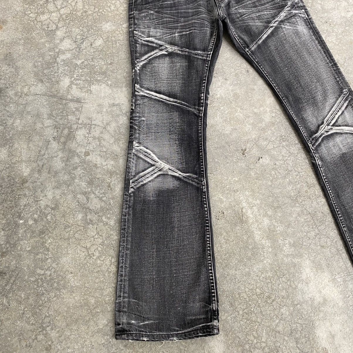 Japanese Brand Edge Rupert Japan Washed Grey Panelled Flared Jeans Size US 30 / EU 46 - 5 Thumbnail