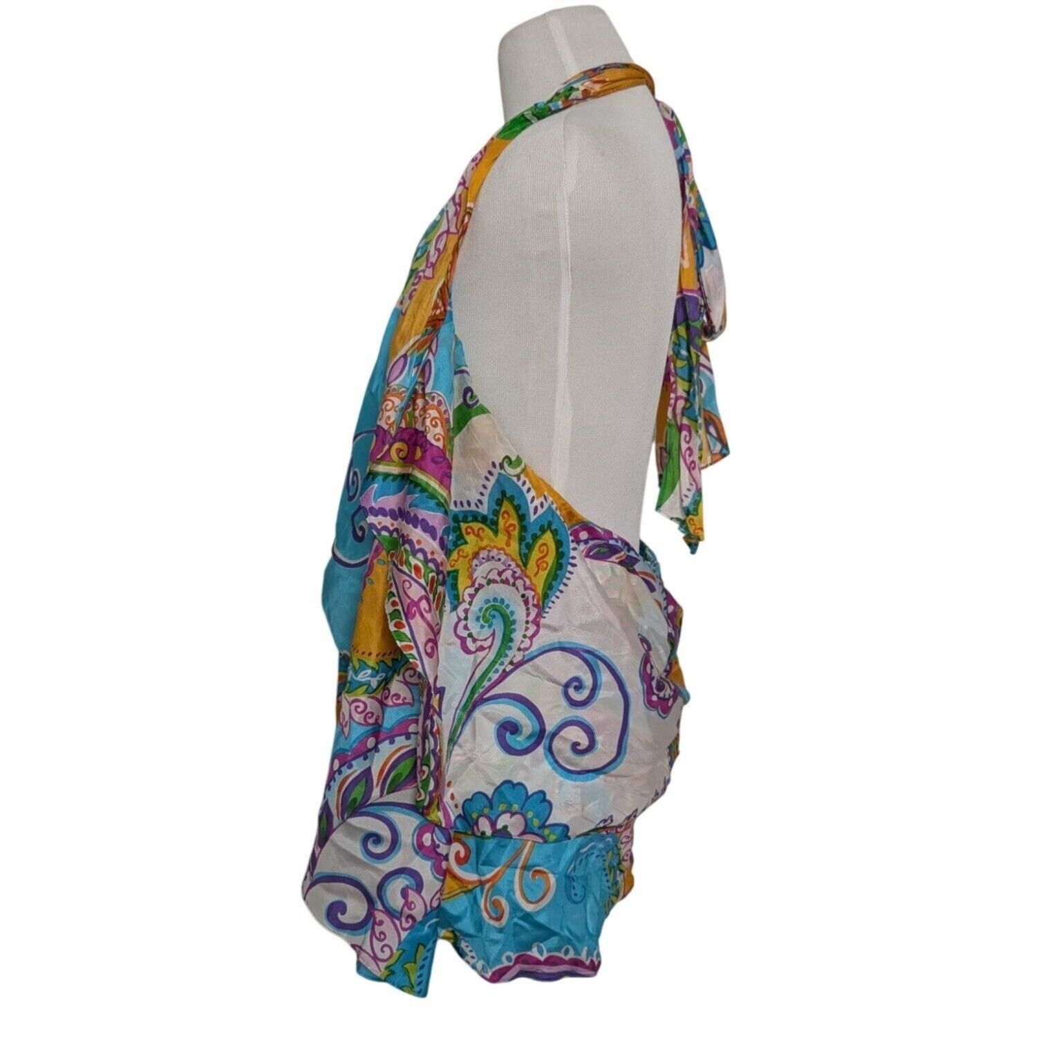 Lauren Ralph Lauren Lauren Ralph Lauren Silk Paisley Halter Shirt Womens Size L Size L / US 10 / IT 46 - 4 Thumbnail