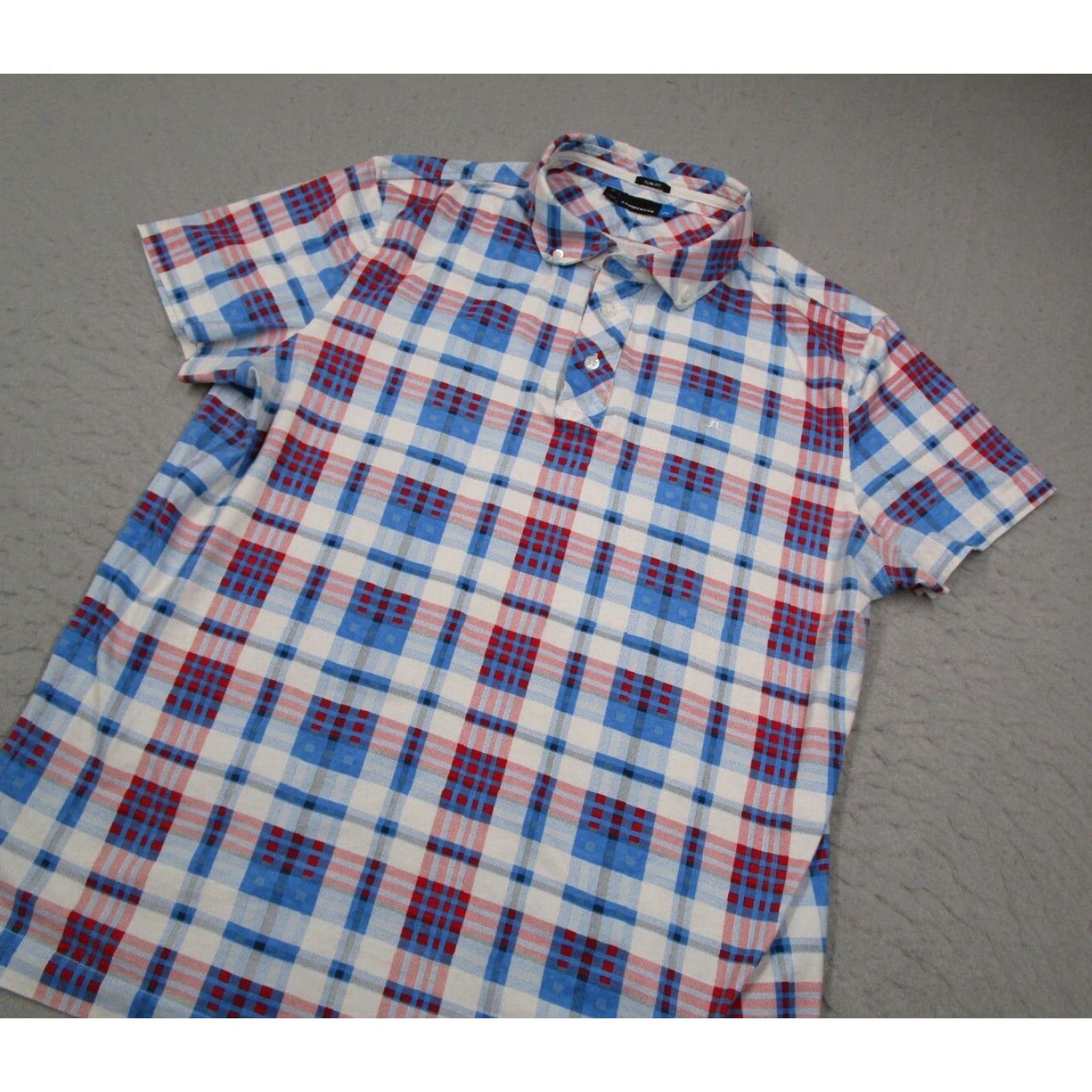J.Lindeberg J.Lindeberg Polo Shirt Men XL Blue Slim Fit Lux Jersey Short Sleeve Size US XL / EU 56 / 4 - 2 Thumbnail