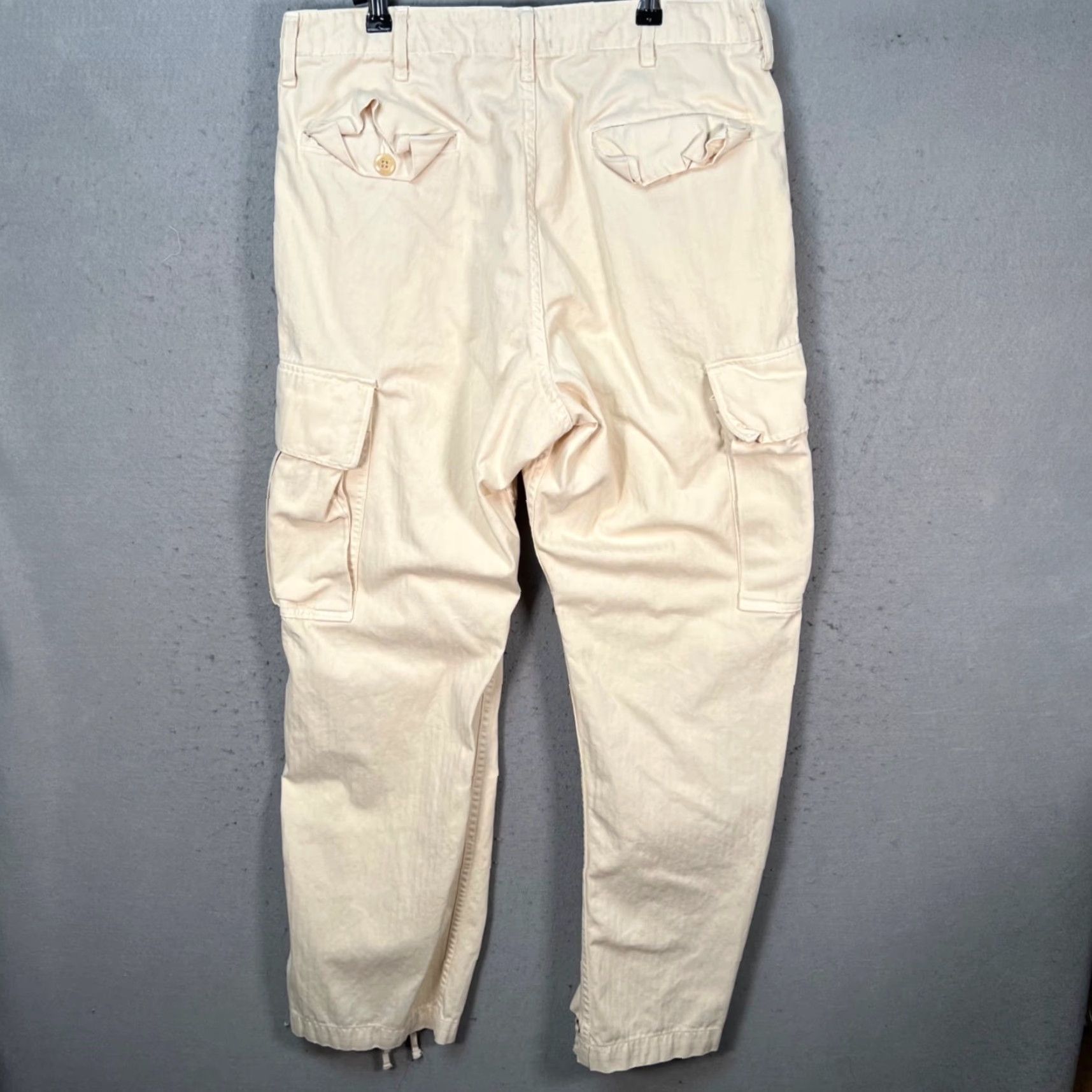 Vintage General Admission Cargo Pants Mens Size 34 Beige 100% Cotton Canvas In USA Cargo Pocket Straight Inseam 30 Size US 34 / EU 50 - 2 Thumbnail