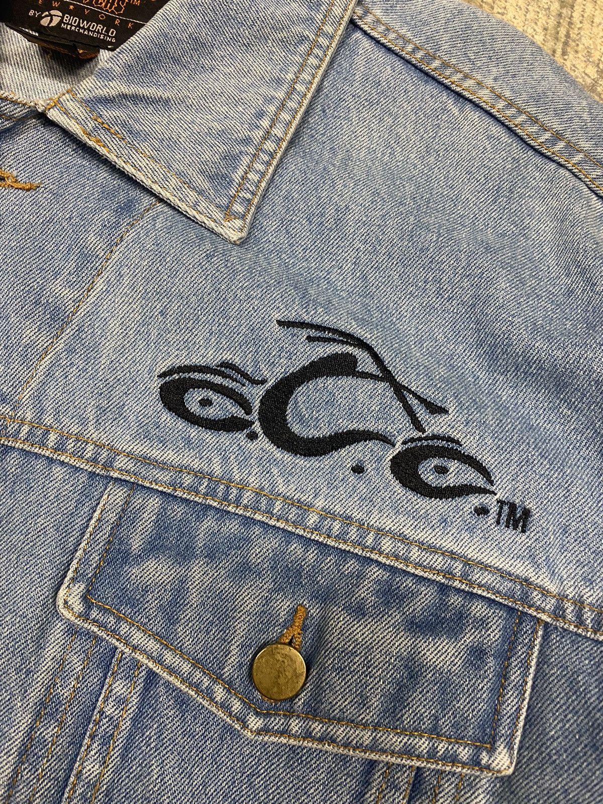 Vintage Vintage Orange County Choppers embroidered Denim Jacket Size US L / EU 52-54 / 3 - 8 Thumbnail