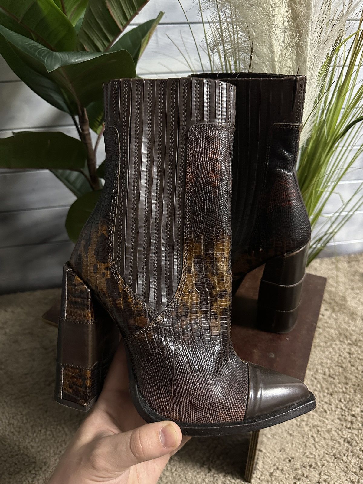 Japanese Brand × Leather Rare Boots Real Leather Snake U Made In Portugal Avant-Garde Size US 8 / IT 38 - 9 Thumbnail