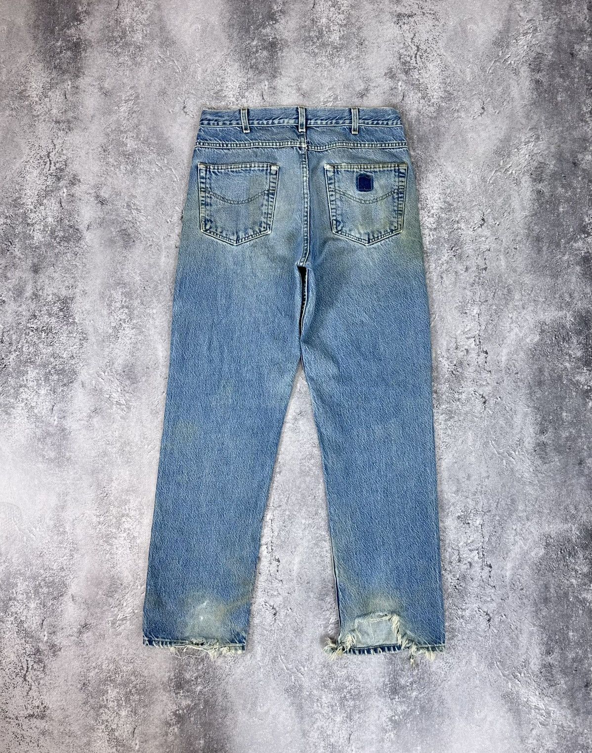 Carhartt Vintage Carhartt Light Blue Distressed Opium USA Work Jeans Size US 34 / EU 50 - 1 Thumbnail