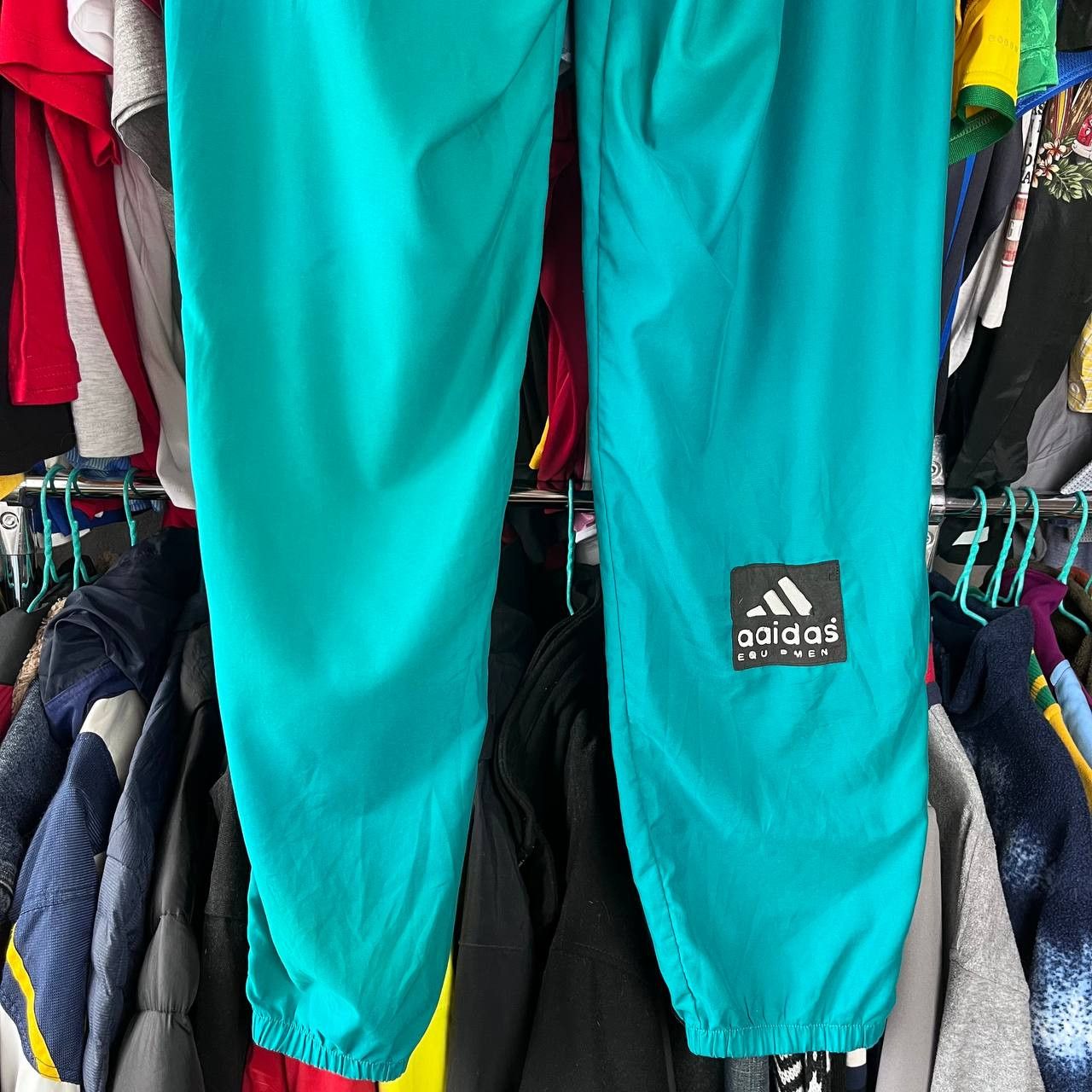 Adidas 90s Adidas Equipment Green Nylon Track Sweatpants Joggers Size US 32 / EU 48 - 8 Thumbnail