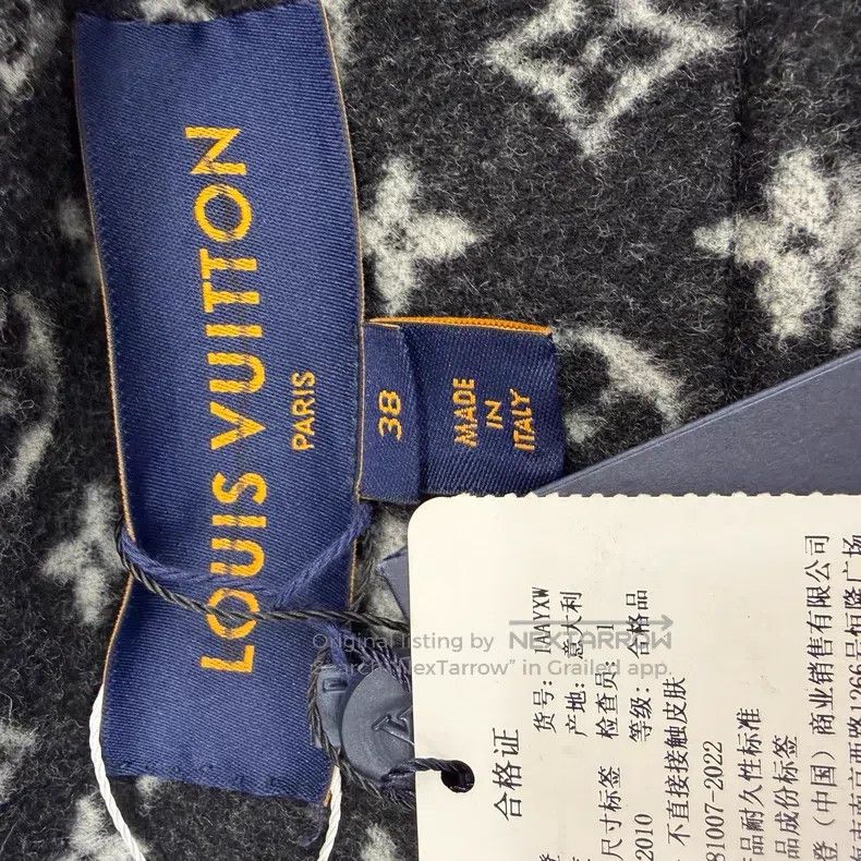Louis Vuitton Louis Vuitton Black print full waist hooded wool coat Size XS / US 0-2 / IT 36-38 - 5 Thumbnail