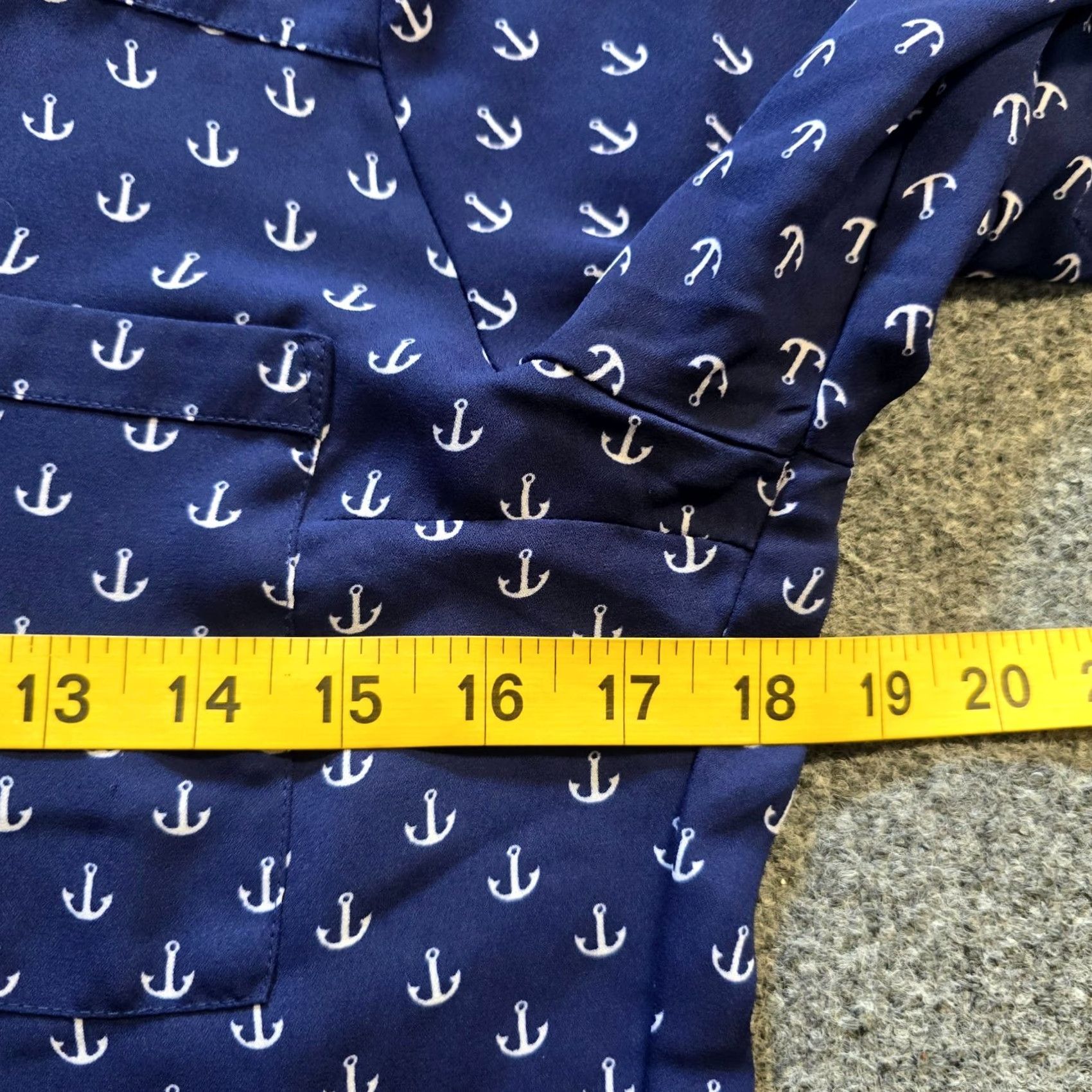 Express Express Blouse Women Small Blue Nautical Portofino Sheer Long Sleeve Career Shirt Size S / US 4 / IT 40 - 5 Thumbnail
