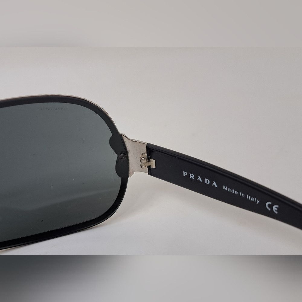 Prada PRADA Women's Rimless shield sunglasses black silver SPR 62H Size ONE SIZE - 6 Thumbnail