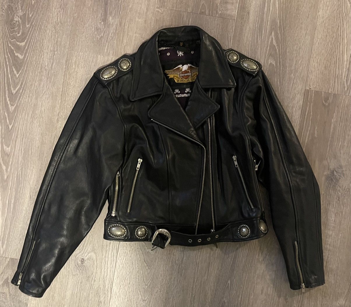 Harley Davidson HARLEY DAVIDSON HACIENDA LEATHER JACKET MED EXCELLENT CON Size M / US 6-8 / IT 42-44 - 1 Thumbnail