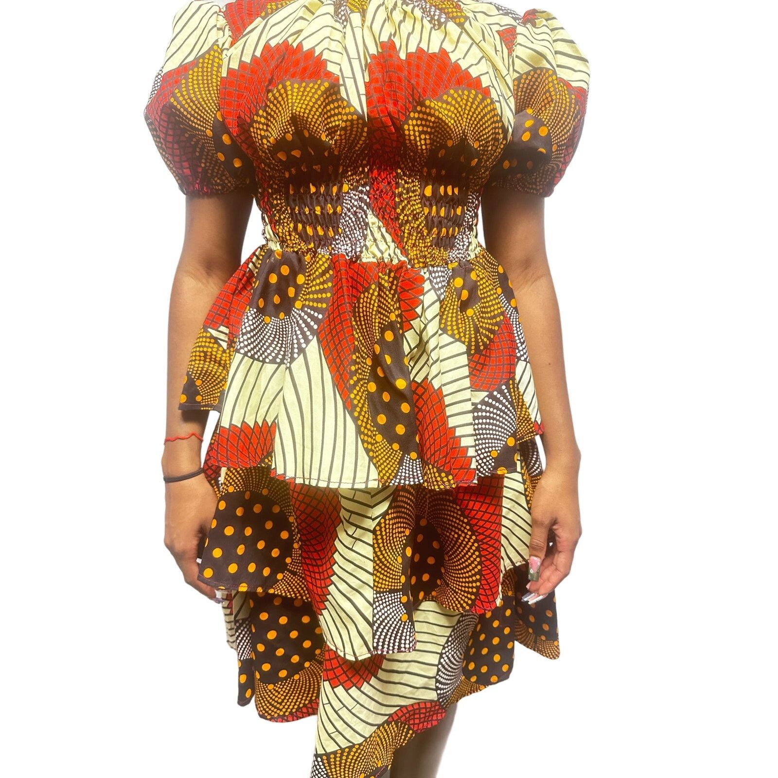 Other Red multi colored african print dress Size M / US 6-8 / IT 42-44 - 1 Thumbnail