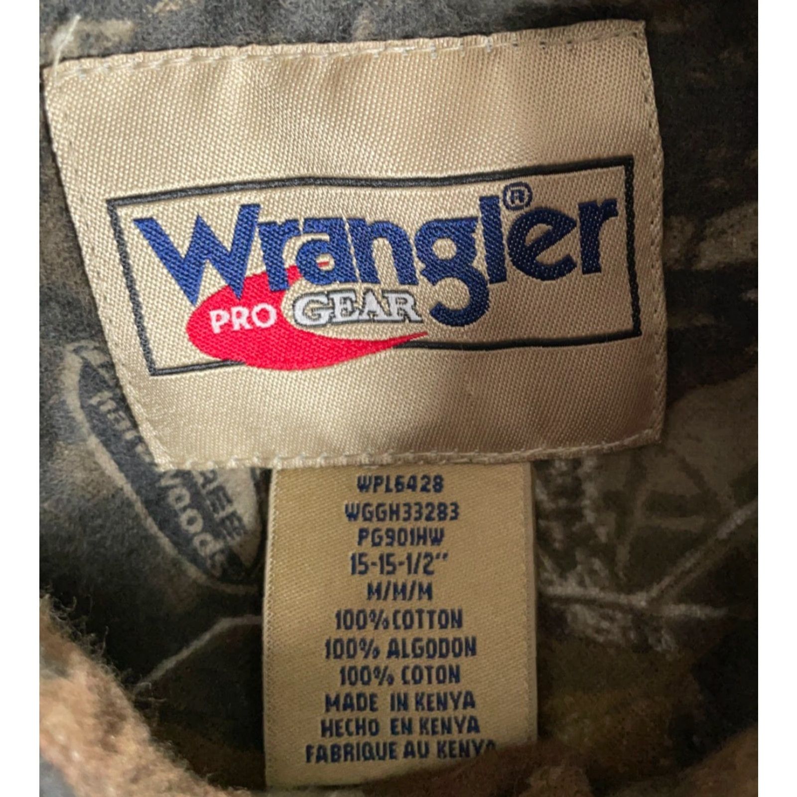 Wrangler Wrangler Pro Gear Camo Flannel Shirt Men's Medium Real Tree Hardwood Camouflage Size US M / EU 48-50 / 2 - 3 Thumbnail