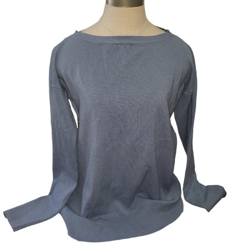 Designer CT785 Devotion by "Cyrus" Ladies Crew Neck Blue Sweater L Size L / US 10 / IT 46 - 1 Thumbnail