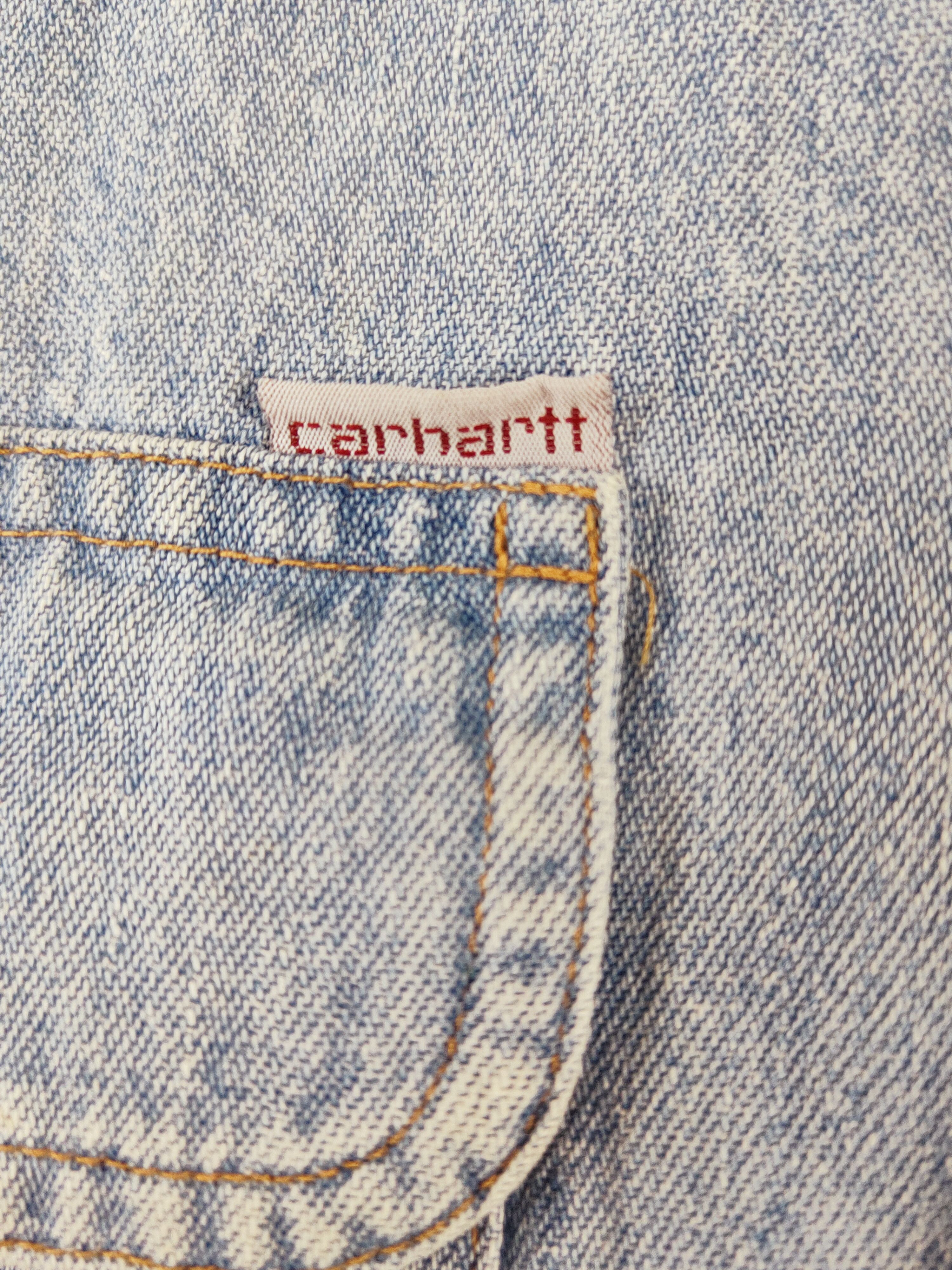 Carhartt × Vintage Retro & Cool 💥Carhartt Blue Button Up Denim Shirts Size US L / EU 52-54 / 3 - 3 Thumbnail