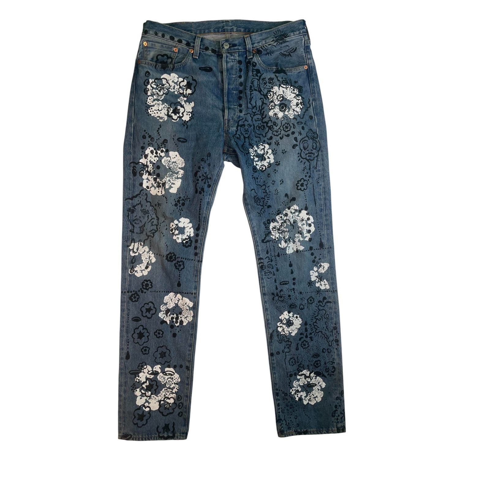 DENIM TEARS Denim Tears 'Irak' Light Wash Jeans Size US 34 / EU 50 - 1 Thumbnail