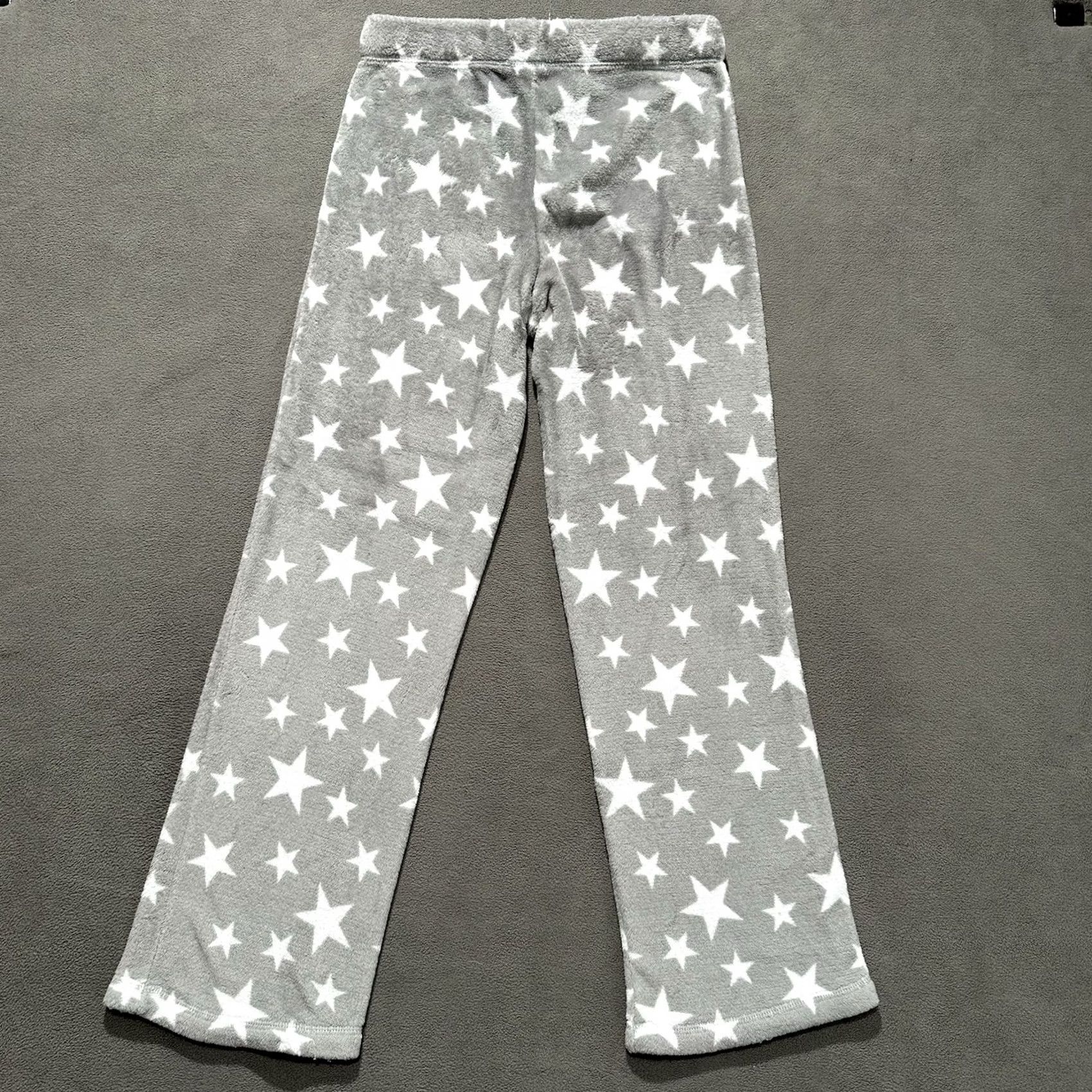 Vintage Secret Treasures Pajama Pants Womens XS XL Gray Star Print Fleece Drawstring Vintage? No. Size 40" / US 18 - 2 Thumbnail