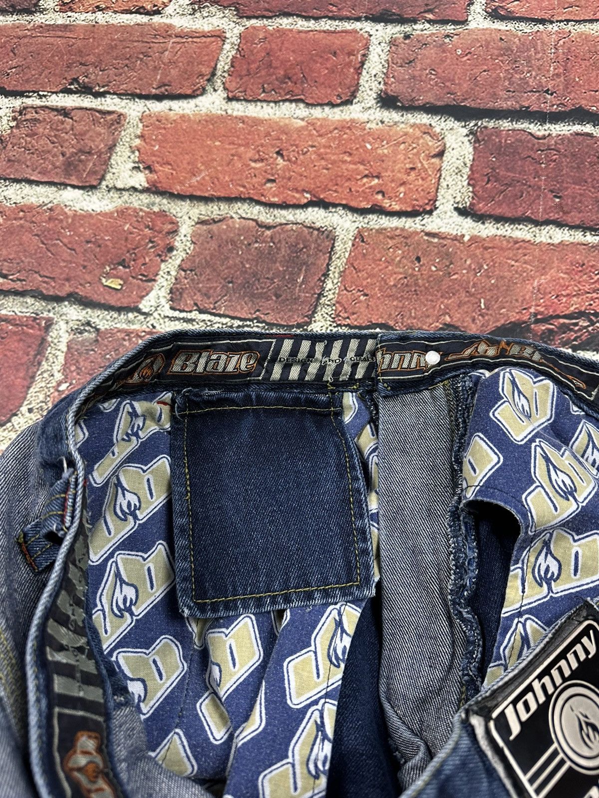Vintage Vintage Johnny Blaze Denim Shorts Jorts Baggy Y2K Method Man Size US 38 / EU 54 - 12 Thumbnail