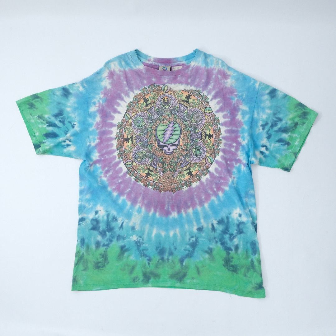 Vintage 2000 Liquid Blue Grateful Dead Green Purple Tie Dye tee Size US XL / EU 56 / 4 - 1 Thumbnail