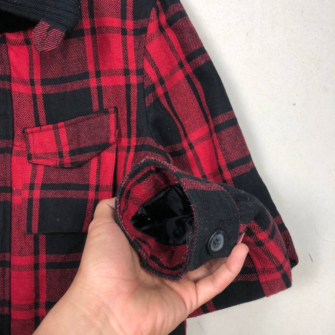 Japanese Brand Made in Heaven Plaid Tartan Wool Cruiser Jacket Punk Goth Size US M / EU 48-50 / 2 - 4 Thumbnail