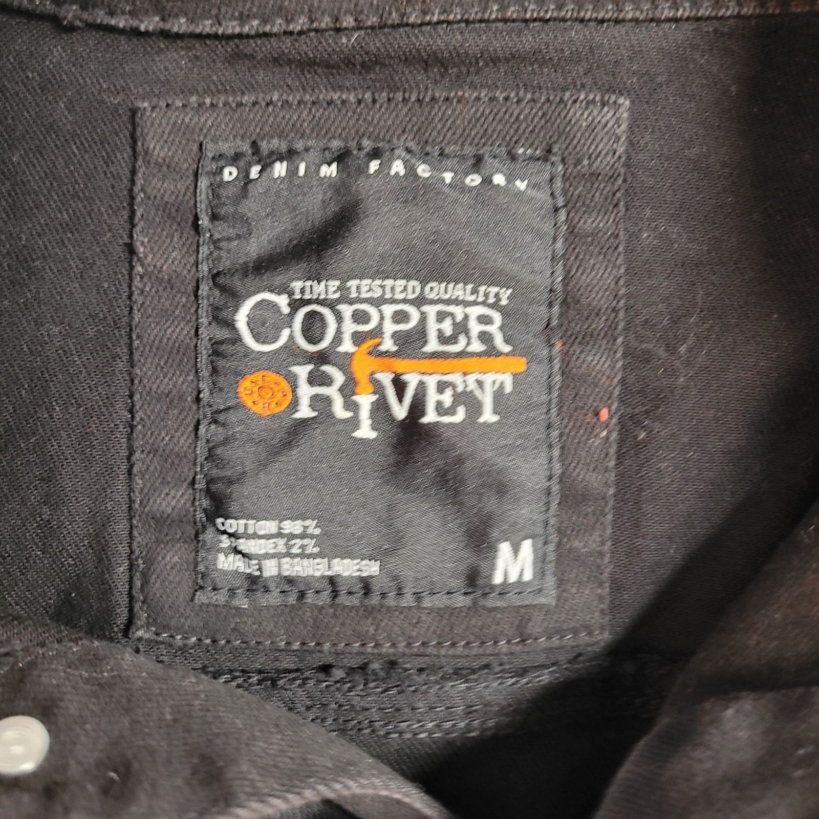 Other Copper Rivet Men's Denim Jacket M Streetwear Graffiti Black Size US M / EU 48-50 / 2 - 12 Thumbnail