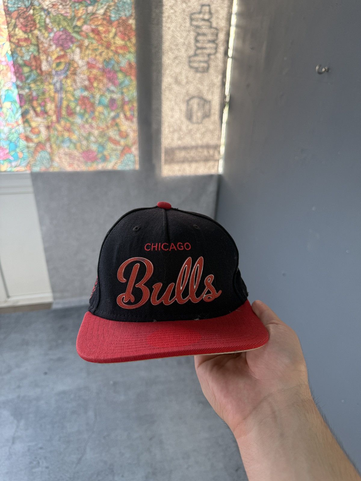 NBA Vintage 90s NBA Chicago Bulls Spell Out Snapback Hat Size ONE SIZE - 1 Thumbnail