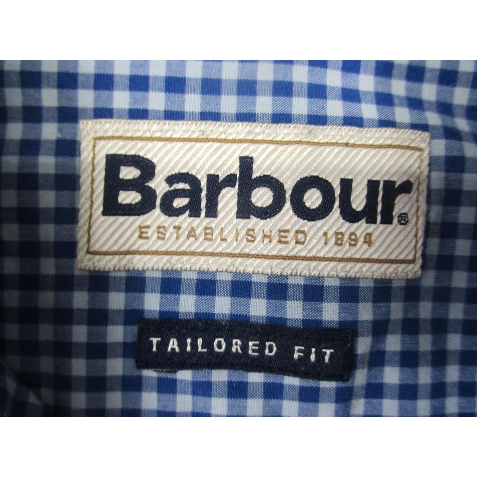 Barbour Barbour Stapleton Shirt Mens Large Blue Check Tailored Fit Button Down Cotton Shirt Size US L / EU 52-54 / 3 - 4 Thumbnail