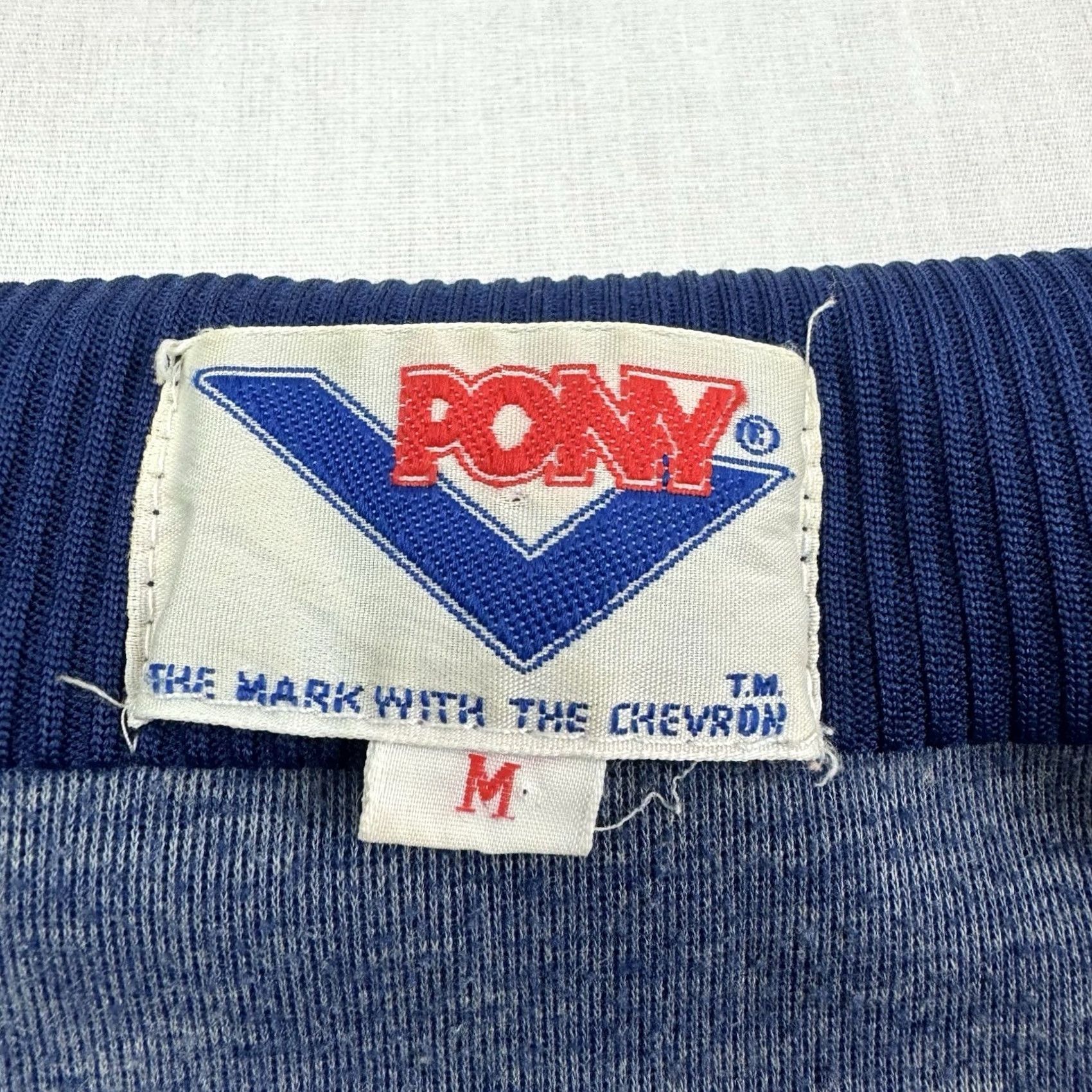 PONY VINTAGE PONY Athletic Jacket Men M Blue 80s Classic Collared Full Zip Sweatshirt-style Jacket Size US M / EU 48-50 / 2 - 6 Thumbnail