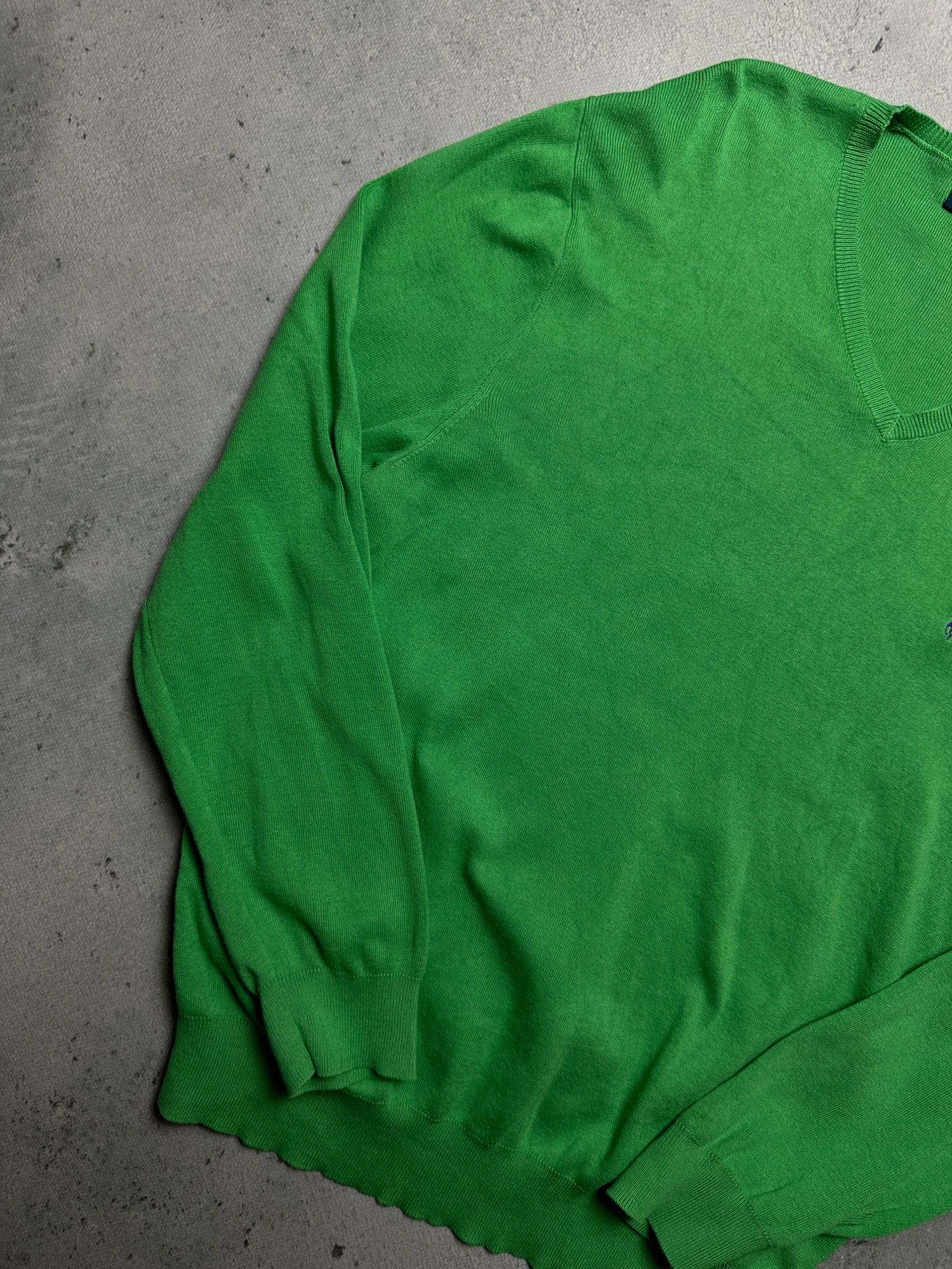Polo Ralph Lauren Polo Ralph Lauren Green V-Neck y2k Sweater Purple Pony 90s Size US L / EU 52-54 / 3 - 5 Thumbnail
