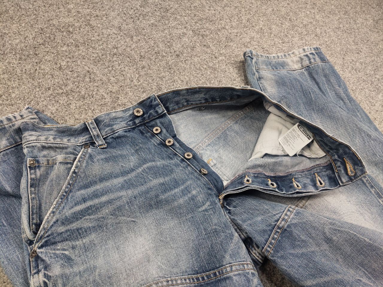 G-Star Vintage G Star Raw 3D Loose Double Knee Faded Denim Jeans Size US 33 - 14 Thumbnail
