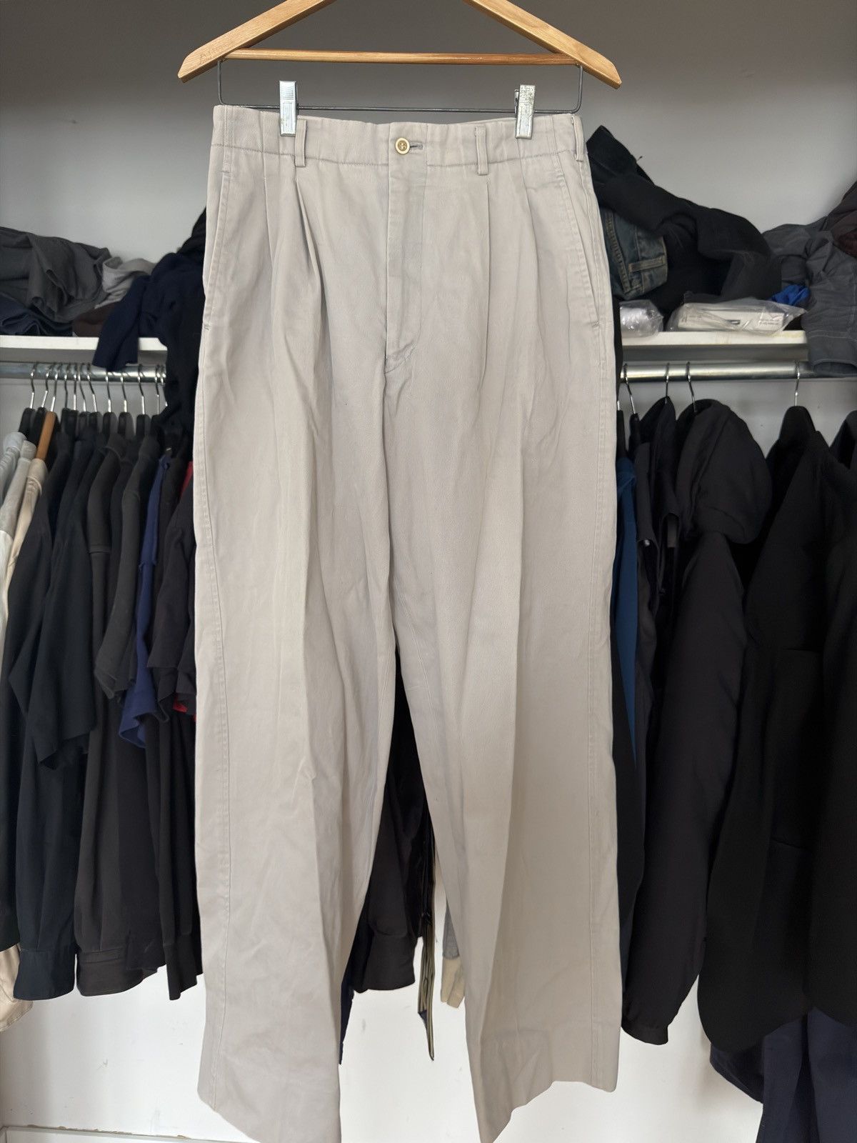 Comme des Garcons Homme white/grey/beige 1992 comme des garcons homme pleated pants Size US 29 - 1 Thumbnail