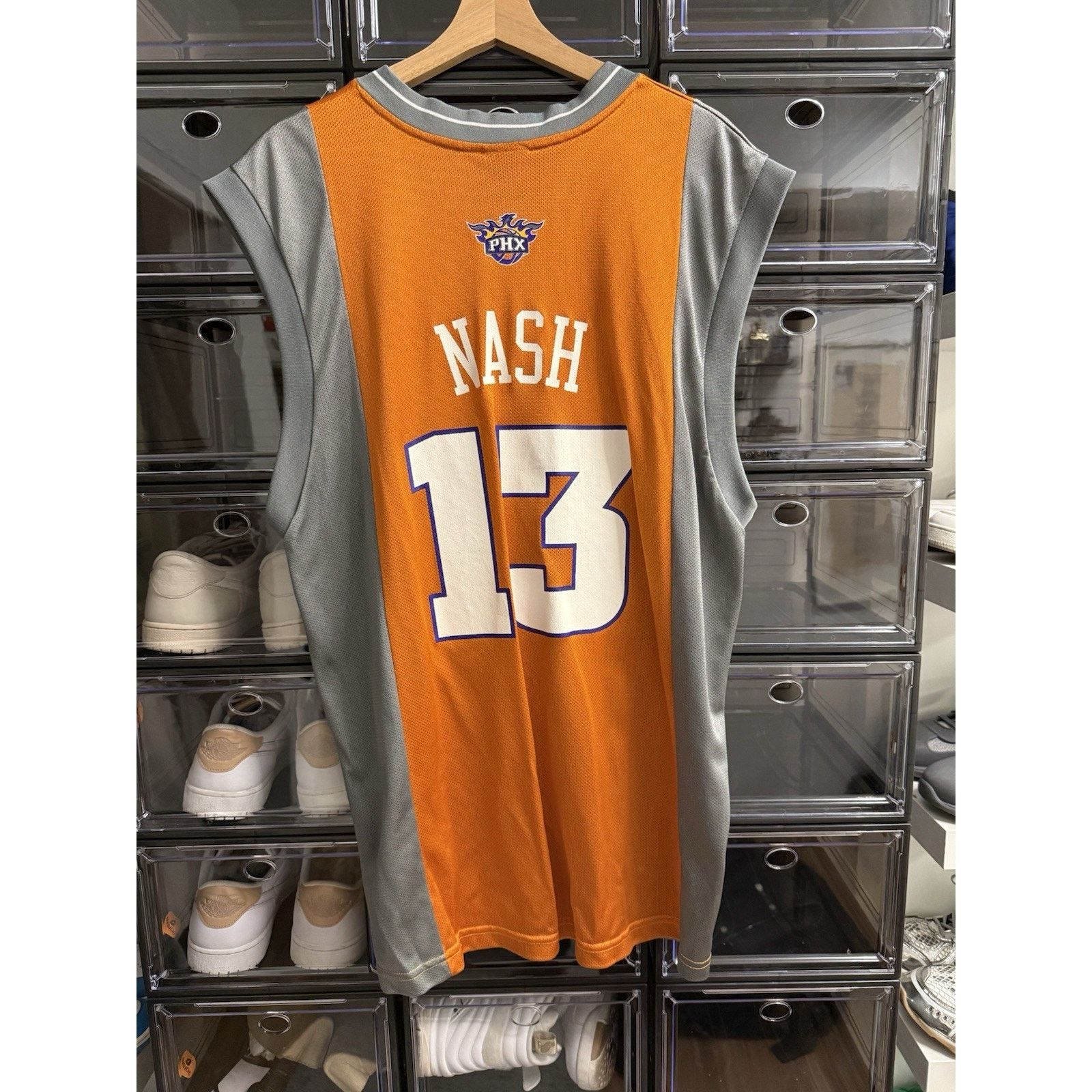 Reebok Steve Nash Phoenix Suns Jersey Swingman PHX Alt Orange Sewn Size US L / EU 52-54 / 3 - 5 Thumbnail