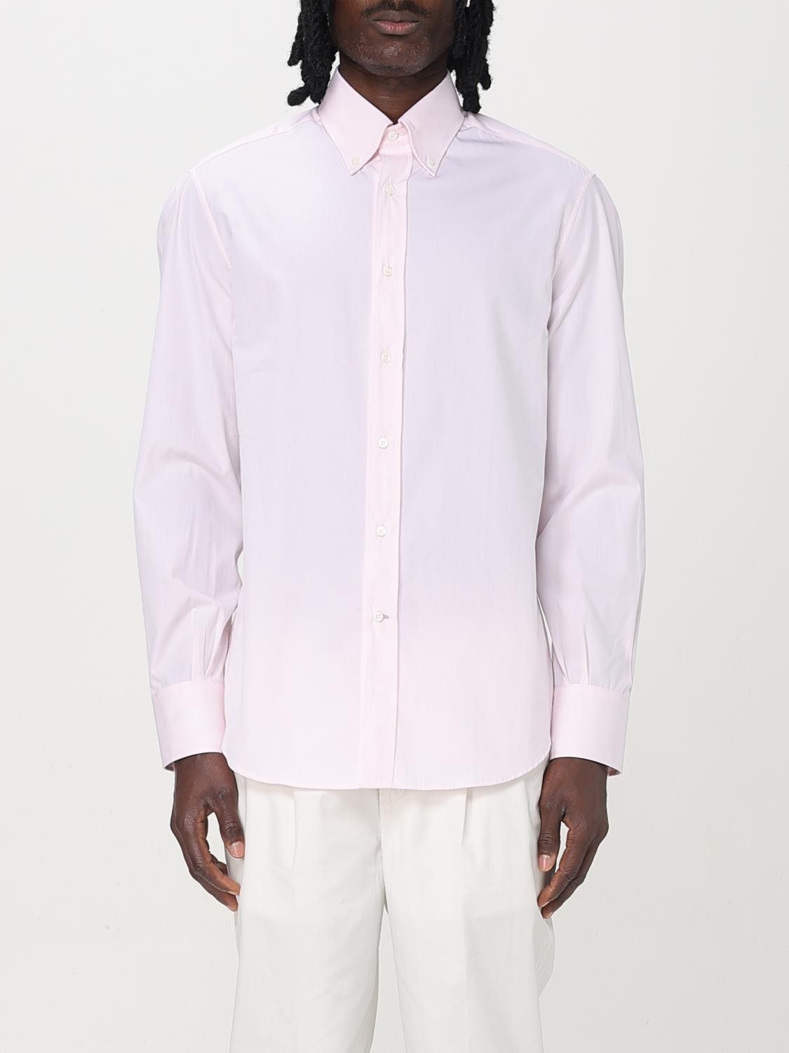 Brunello Cucinelli o1y0526 Solid Color Shirt in Light Pink Size US XXL / EU 58 / 5 - 1 Thumbnail