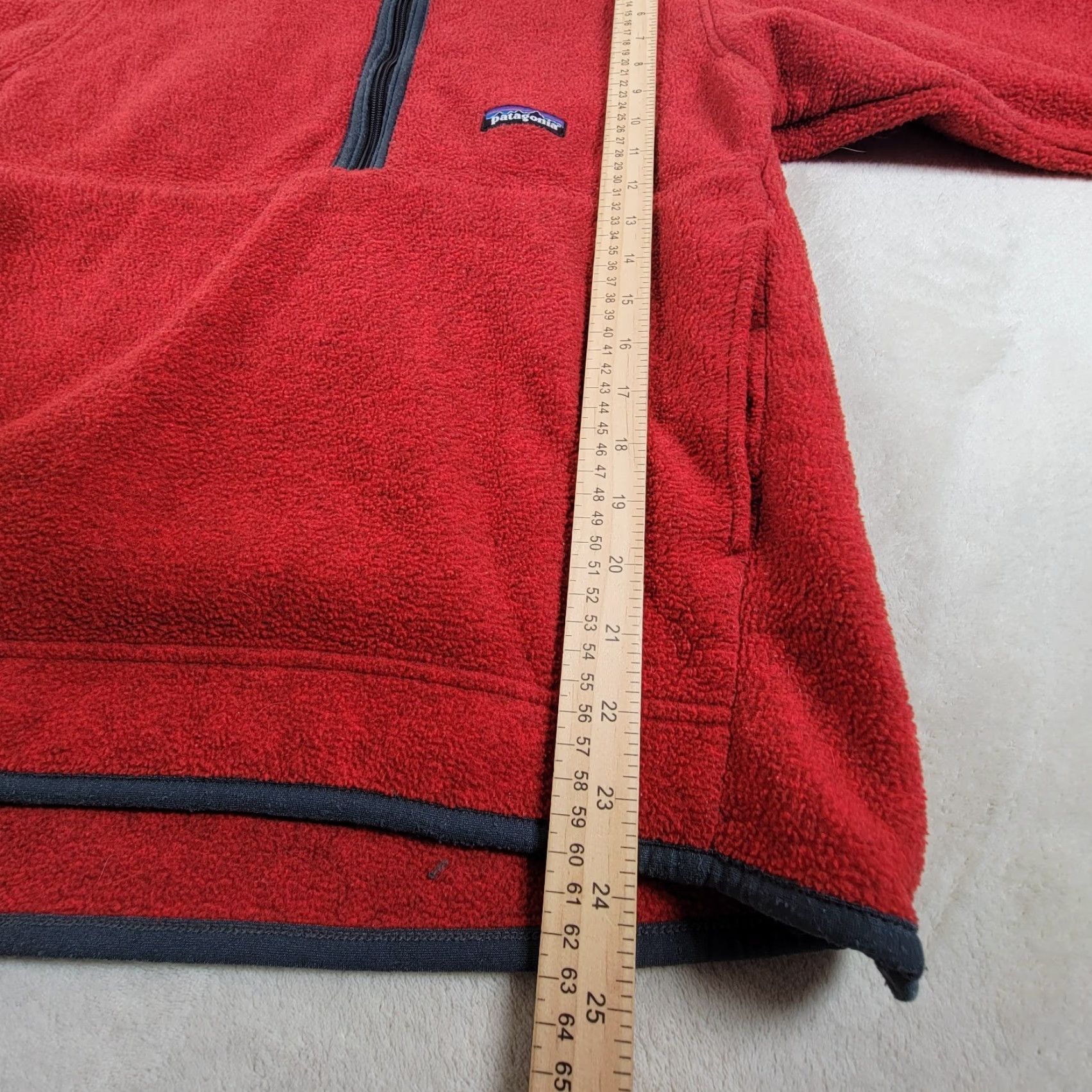 Patagonia VINTAGE Patagonia Synchilla Marsupial Pullover 1/4 Zip Red Blue Mens S Jacket Size S / US 4 / IT 40 - 7 Thumbnail