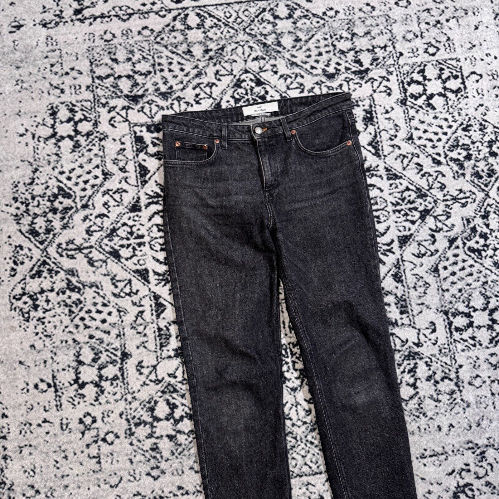 Vintage × Won Hundred Vintage Won Hundred Unisex Black Cotton Denim Pants Size W30 Size US 30 / EU 46 - 5 Thumbnail