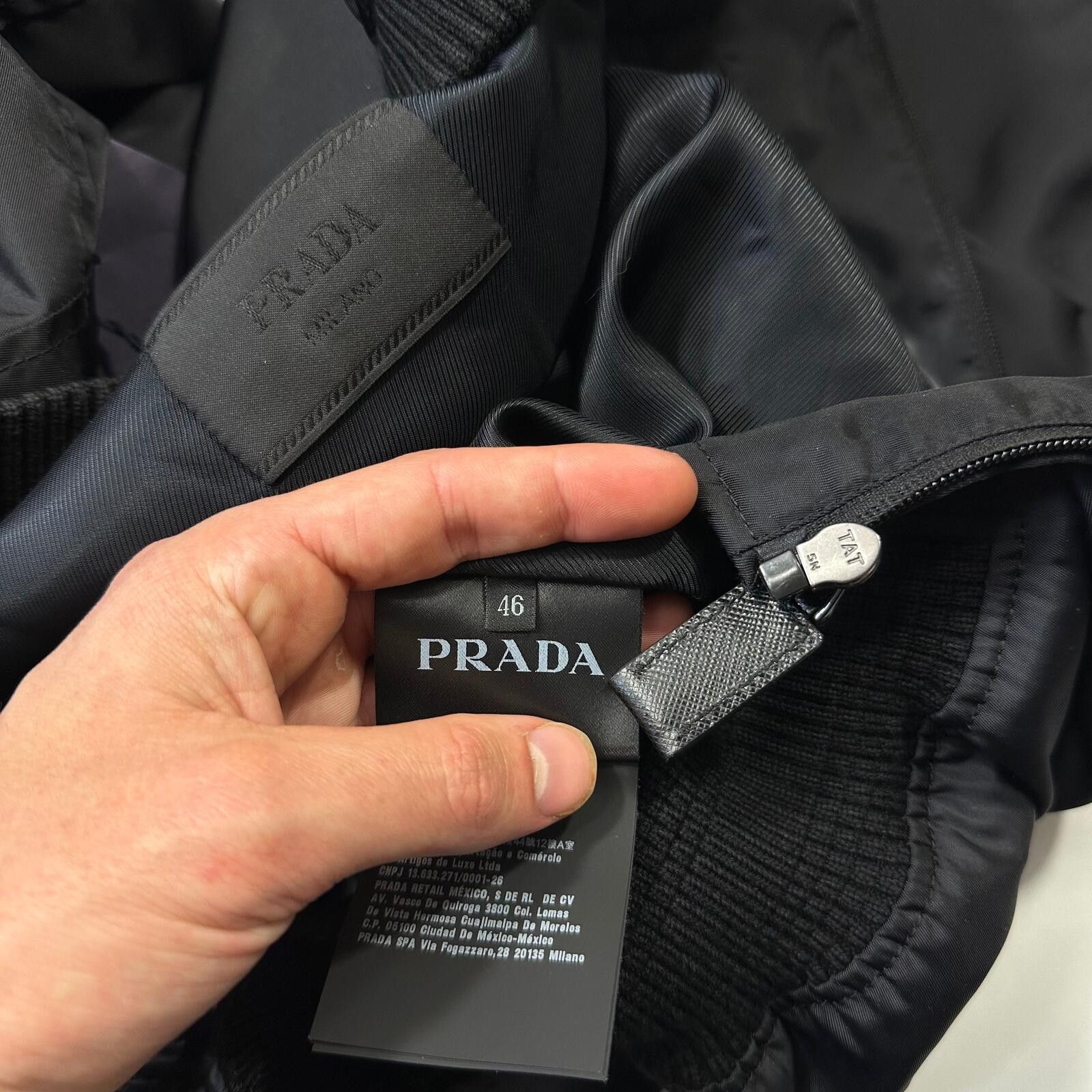 Prada Prada Milano 2018 Black Gabardine Nylon Triangle Bomber - M Size US M / EU 48-50 / 2 - 10 Thumbnail