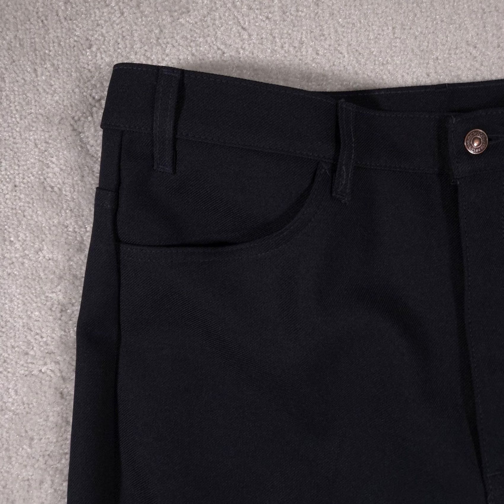 Levi's Levi's Pants Mens 40 Cotton Polyester Dress Slacks Navy Blue Straight Front Zip Pockets 40x30 Regular Size US 40 / EU 56 - 4 Thumbnail