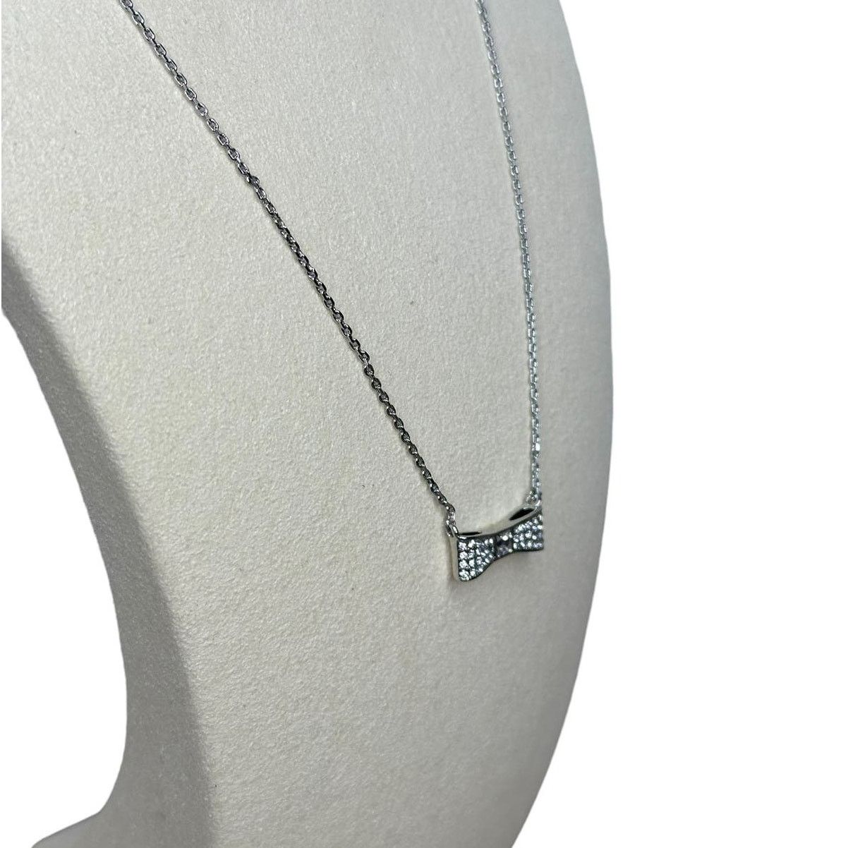 Kate Spade Kate spade ready set bow pavé mini Silver pendant necklace Size ONE SIZE - 4 Thumbnail