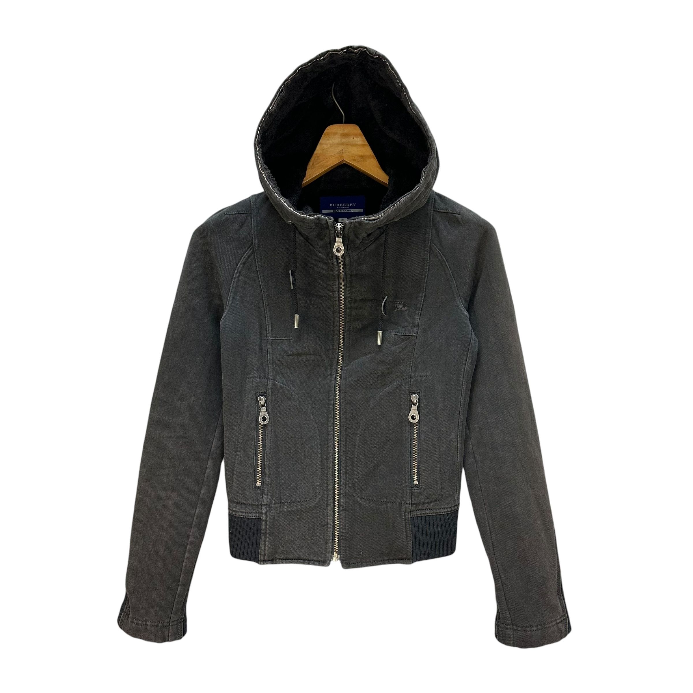Burberry BURBERRY Embroidery Small Logo Hooded Jacket #012-1422 Size XXS / US 00 / IT 34 - 1 Thumbnail