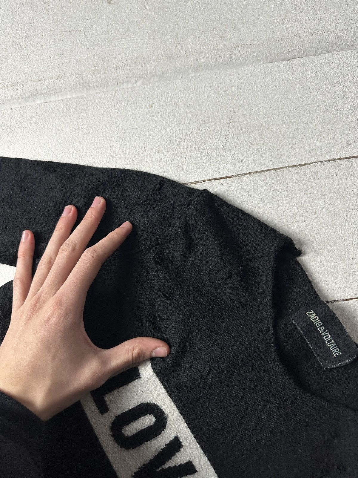 Zadig & Voltaire 🚨VNTG Zadig & Voltaire LOVE BIG LOGO Degrade Skull sweater Size S / US 4 / IT 40 - 4 Thumbnail