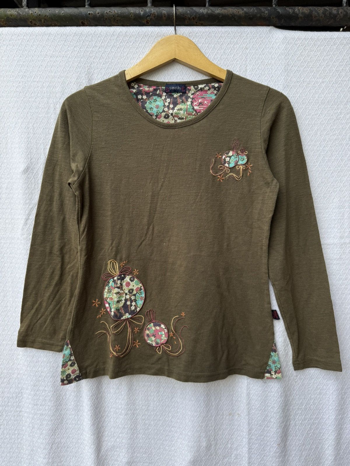 Japanese Brand Timothy patch longsleeve Size US M / EU 48-50 / 2 - 1 Thumbnail