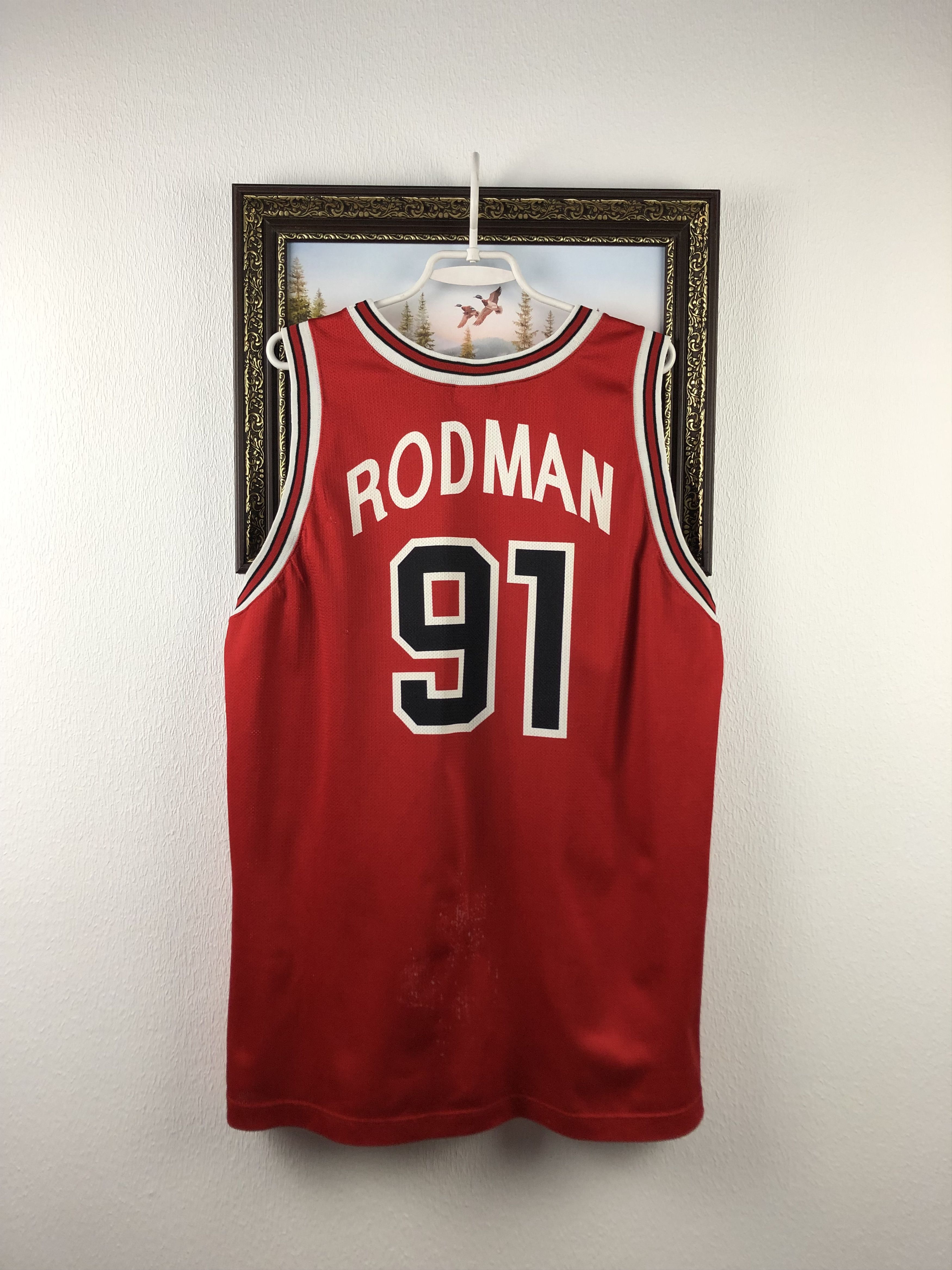 Champion Vintage 90's Champion Chicago Bulls Rodman Jersey Shirt Mens Size US XL / EU 56 / 4 - 11 Thumbnail