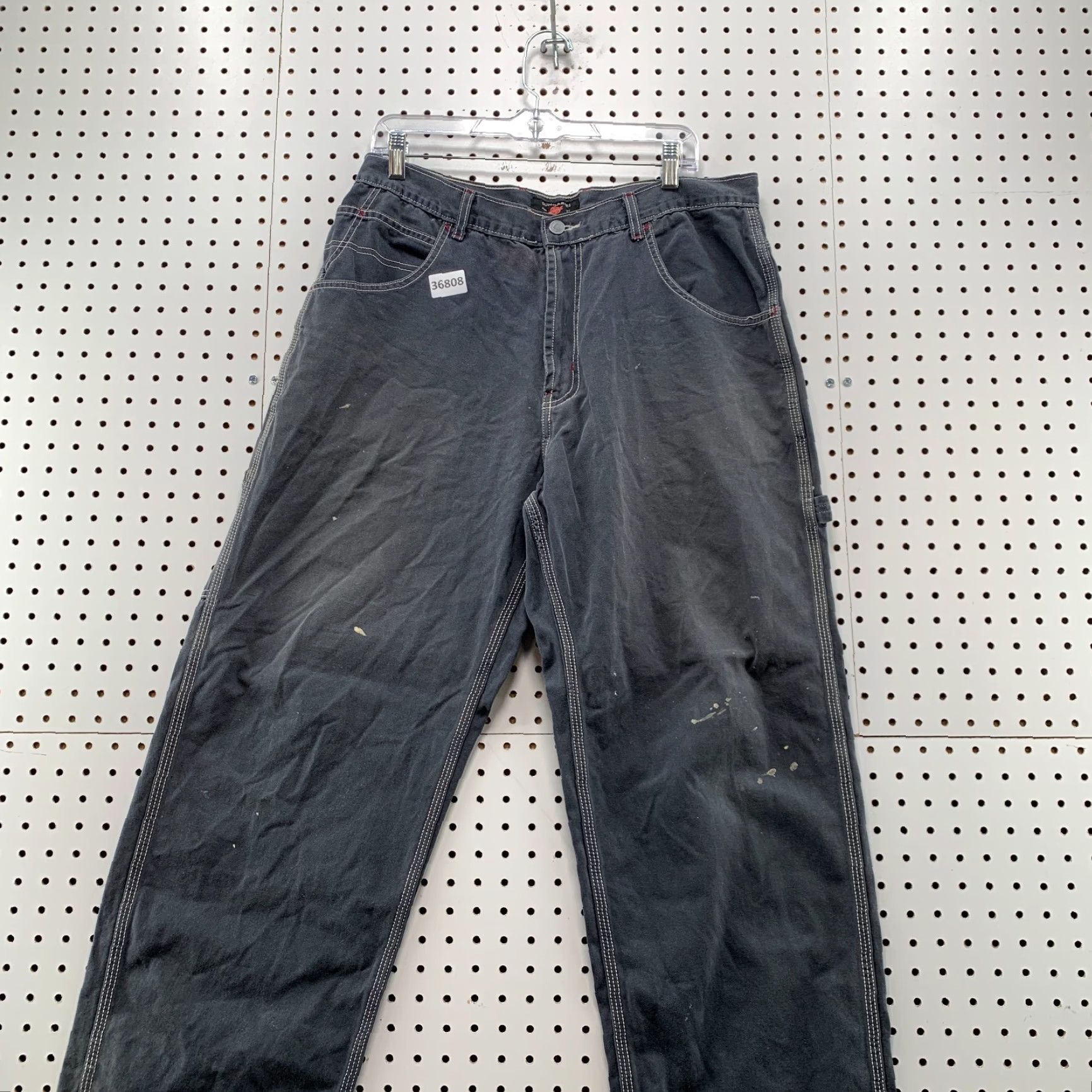 American Eagle Outfitters VINTAGE American Eagle Dungaree Carpenter Pants Mens 36x32 Fits 35x30 Baggy Denim Green 90s Mens Size US 36 / EU 52 - 2 Thumbnail