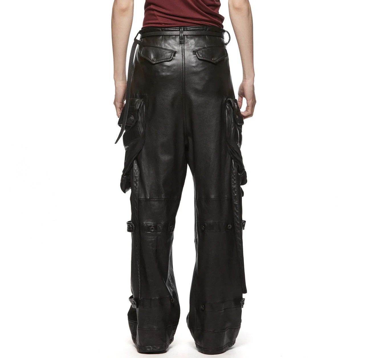 Julius Julius Leather Wide Gas Mask Cargo Pants Size US 34 / EU 50 - 18 Thumbnail