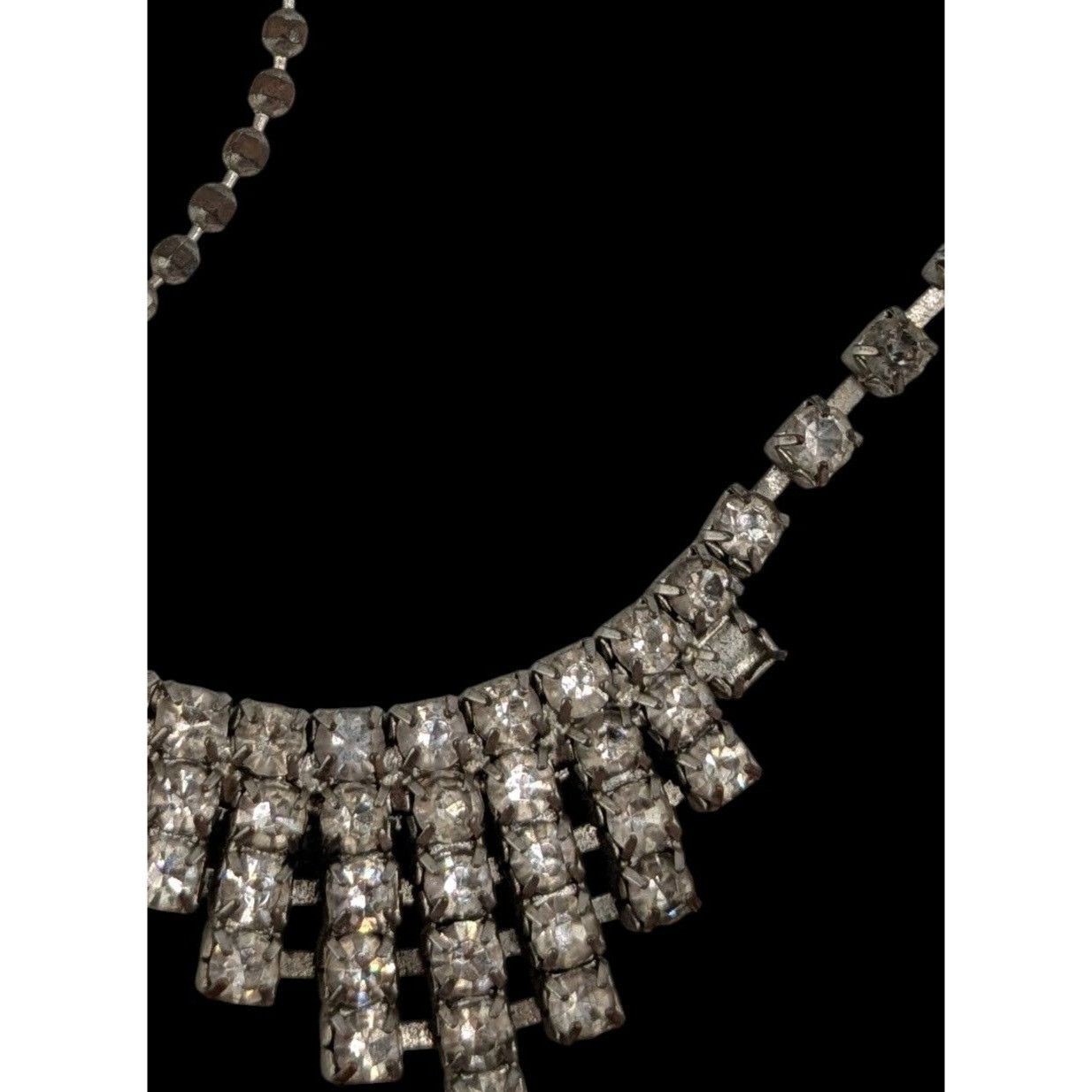 Aldo Aldo Glam Silver-Tone Rhinestone Statement Necklace Size ONE SIZE - 3 Thumbnail