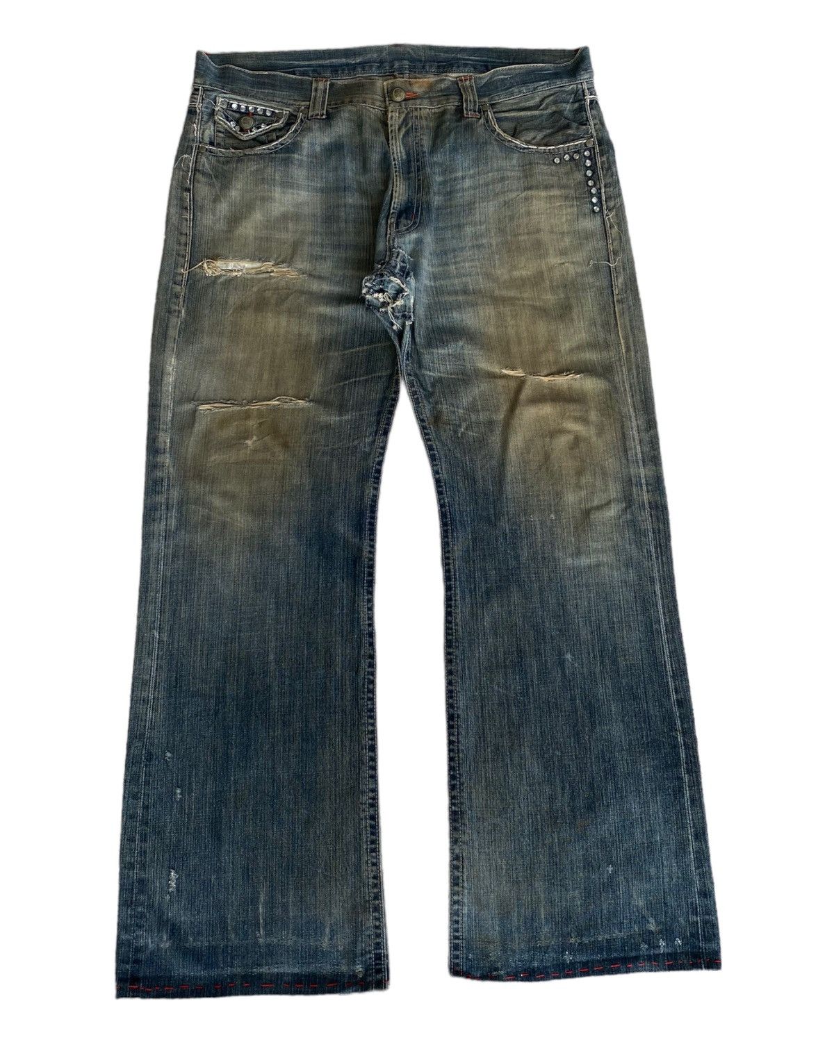Other FLARE BAGGY RUSTY DISTRESS DENIM INDEPENDENT TRUCK CO JEANS Size US 40 / EU 56 - 2 Thumbnail
