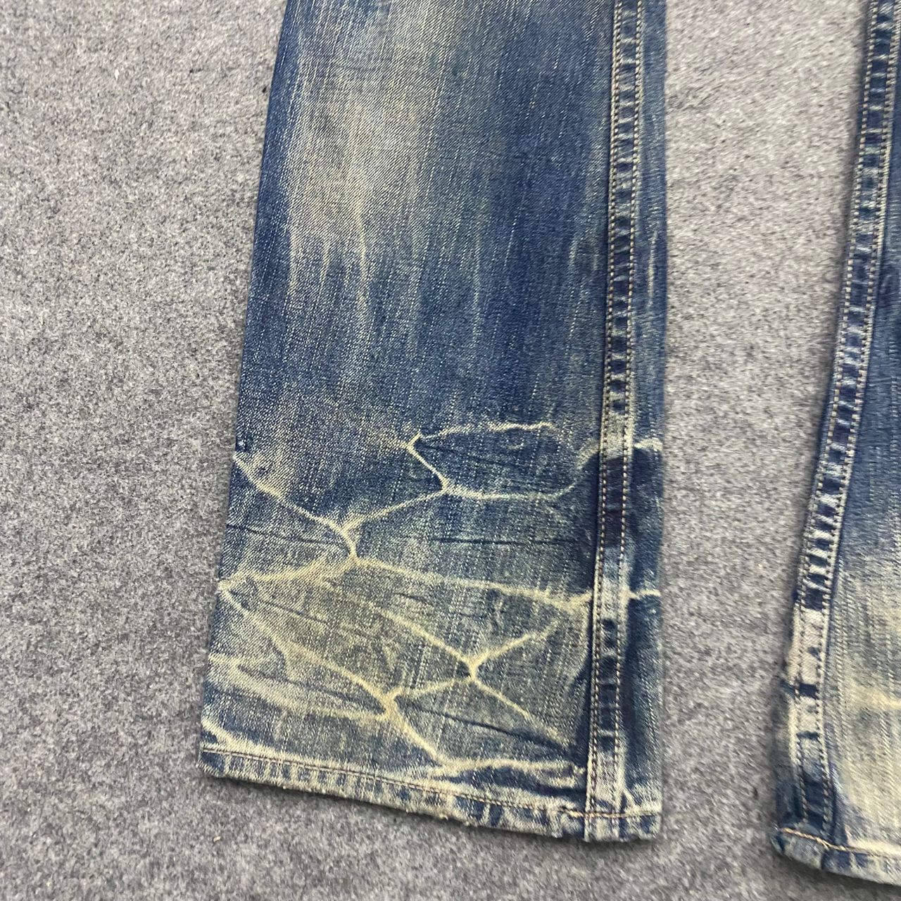If Six Was Nine 💥Flare💥Vintage Rattle Trap Acid Wash Distressed Denim Size US 30 / EU 46 - 15 Thumbnail