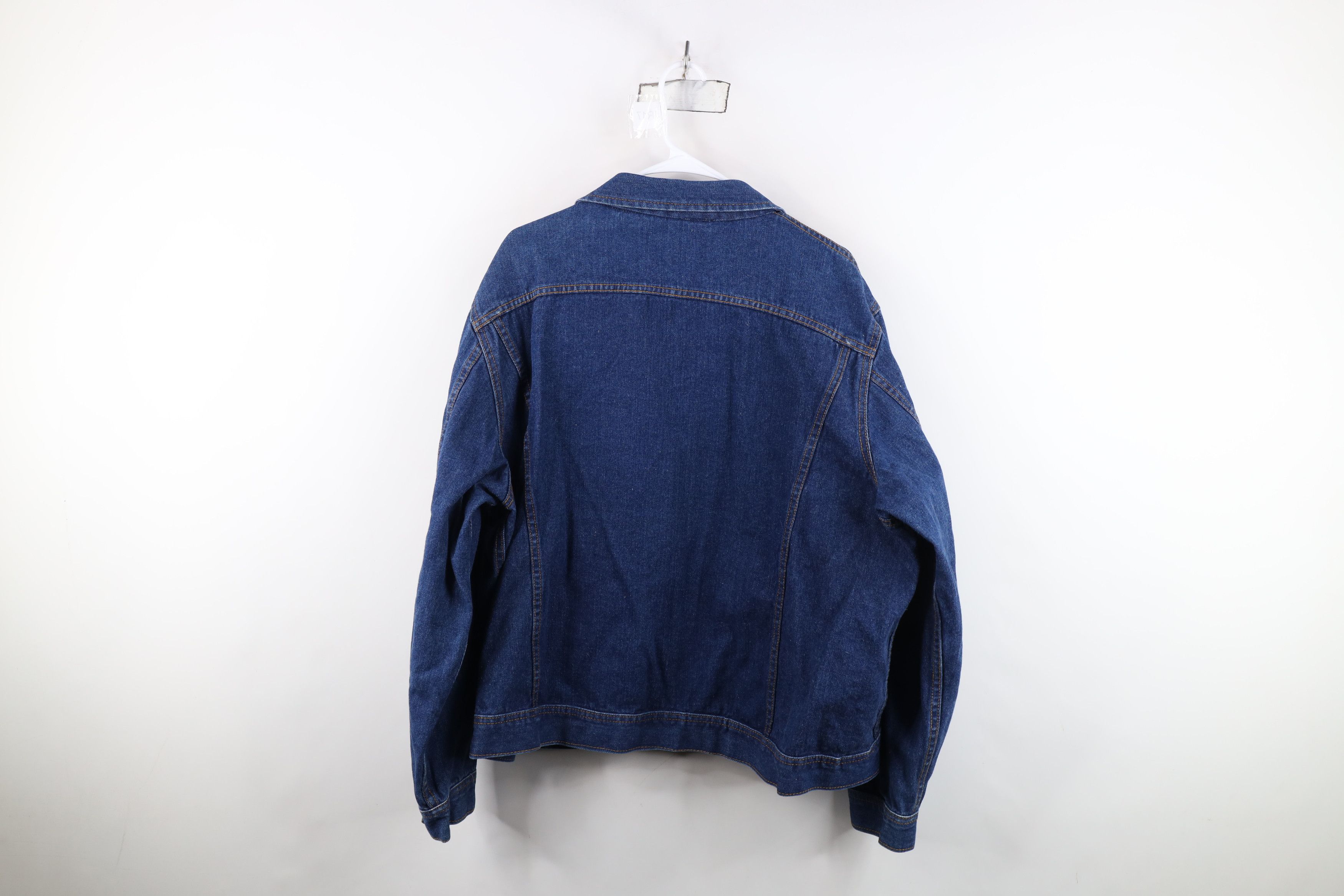 Vintage Vintage 90s Streetwear Denim Jean Trucker Jacket Blue Cotton Size US XXL / EU 58 / 5 - 11 Thumbnail