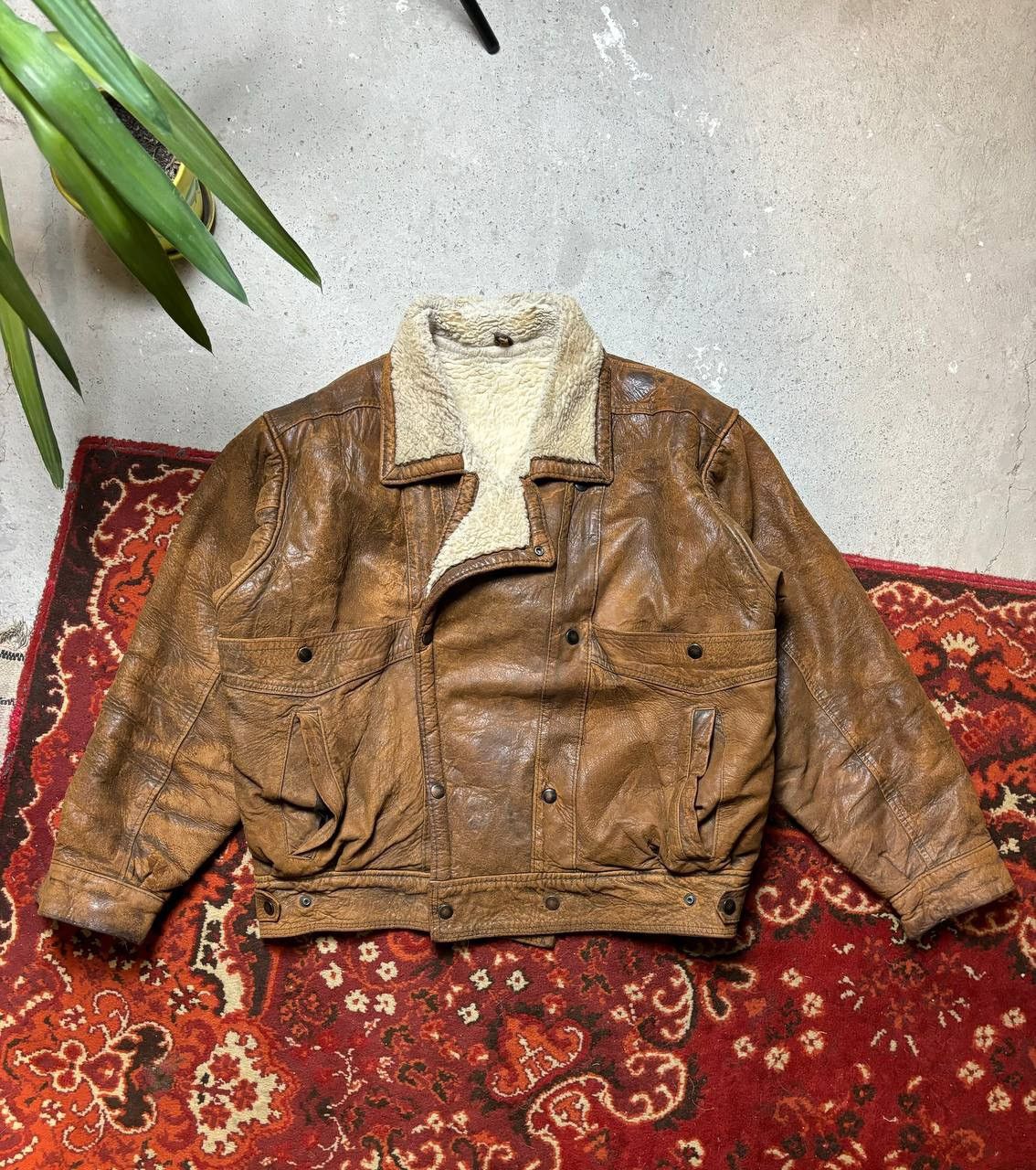 Japanese Brand × Vintage Vintage Y2K Aviator Leather Motorcycle Jacket Size US XL / EU 56 / 4 - 1 Thumbnail