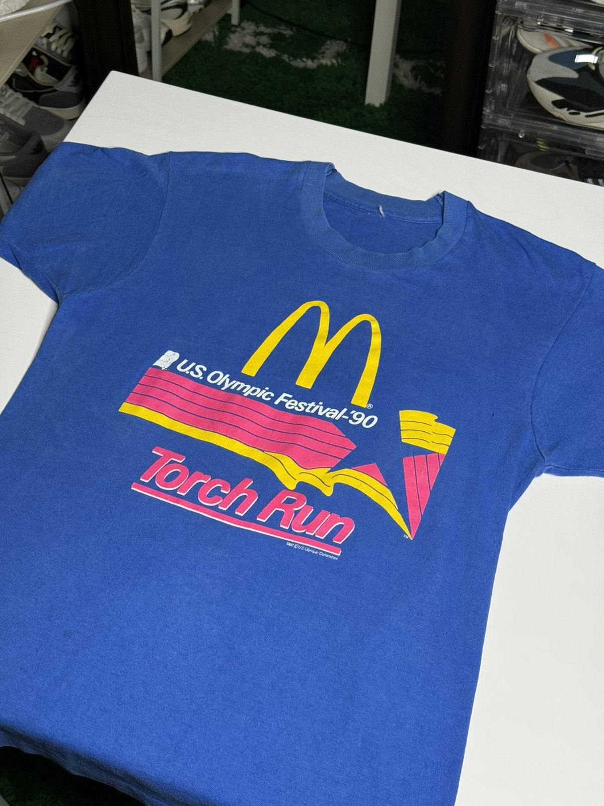 Vintage VINTAGE 1990 Olympics McDonalds Tee “Blue” [ L ] PREOWNED Size US L / EU 52-54 / 3 - 1 Thumbnail