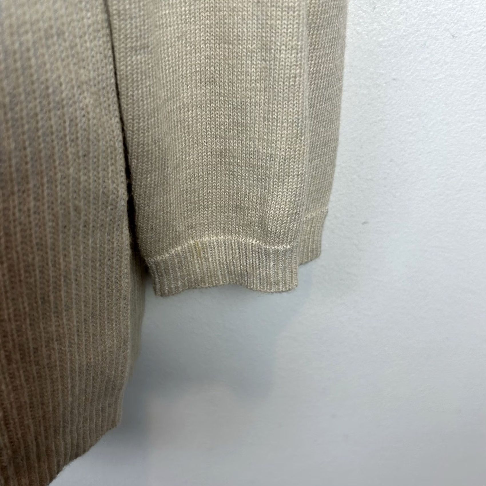 Vintage Jana Cardigan Sweater Womens S Thin Knit Beige Neutral Capsule Minimalist Size S / US 4 / IT 40 - 4 Thumbnail